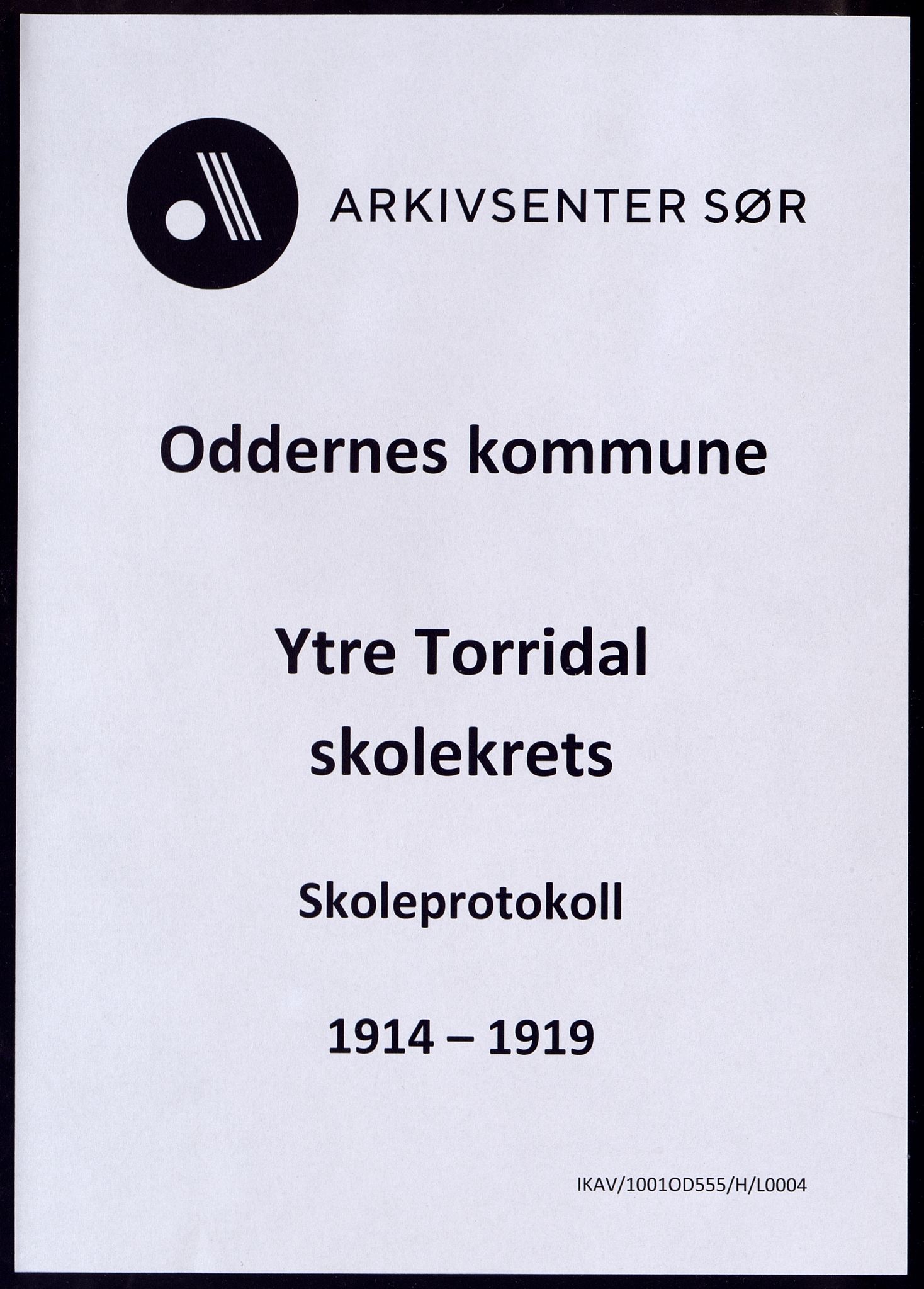 Oddernes kommune - Ytre Torridal skolekrets, ARKSOR/1001OD555/H/L0004: Skoleprotokoll, 1914-1919