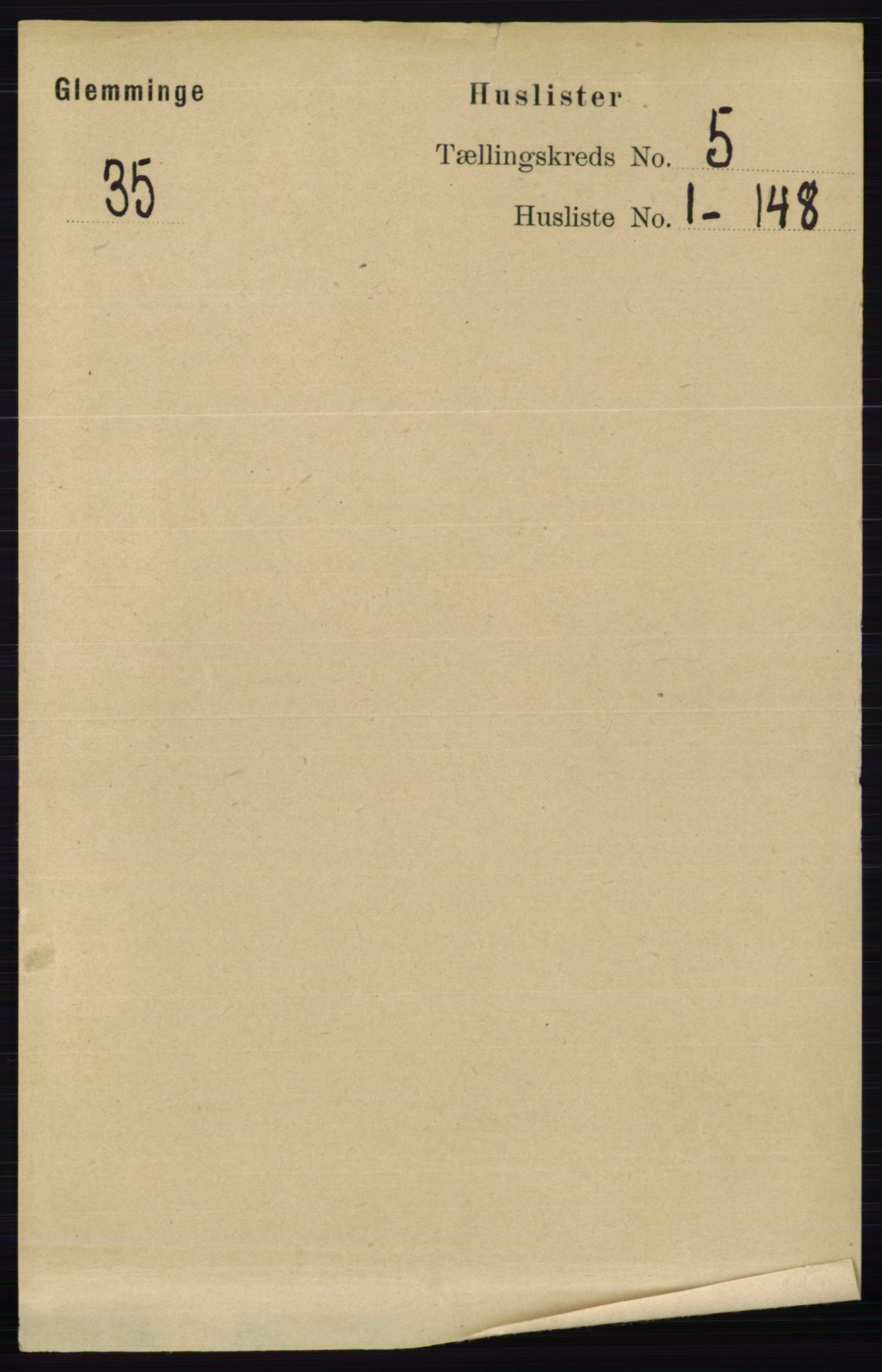 RA, 1891 census for 0132 Glemmen, 1891, p. 5897