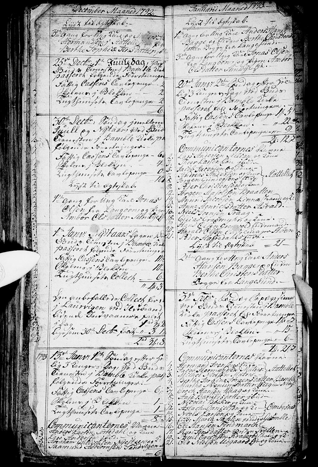 Bamble kirkebøker, AV/SAKO-A-253/G/Ga/L0001: Parish register (copy) no. I 1, 1785-1793