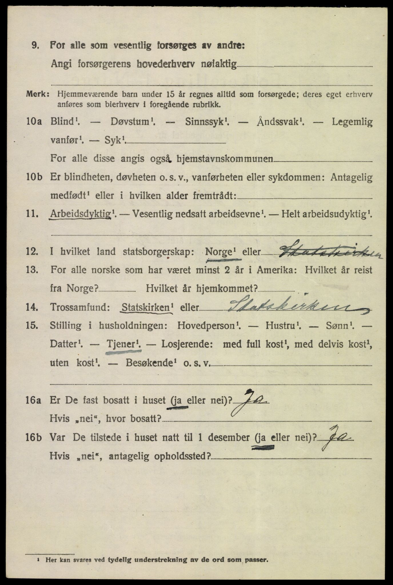 SAH, 1920 census for Sør-Fron, 1920, p. 1916