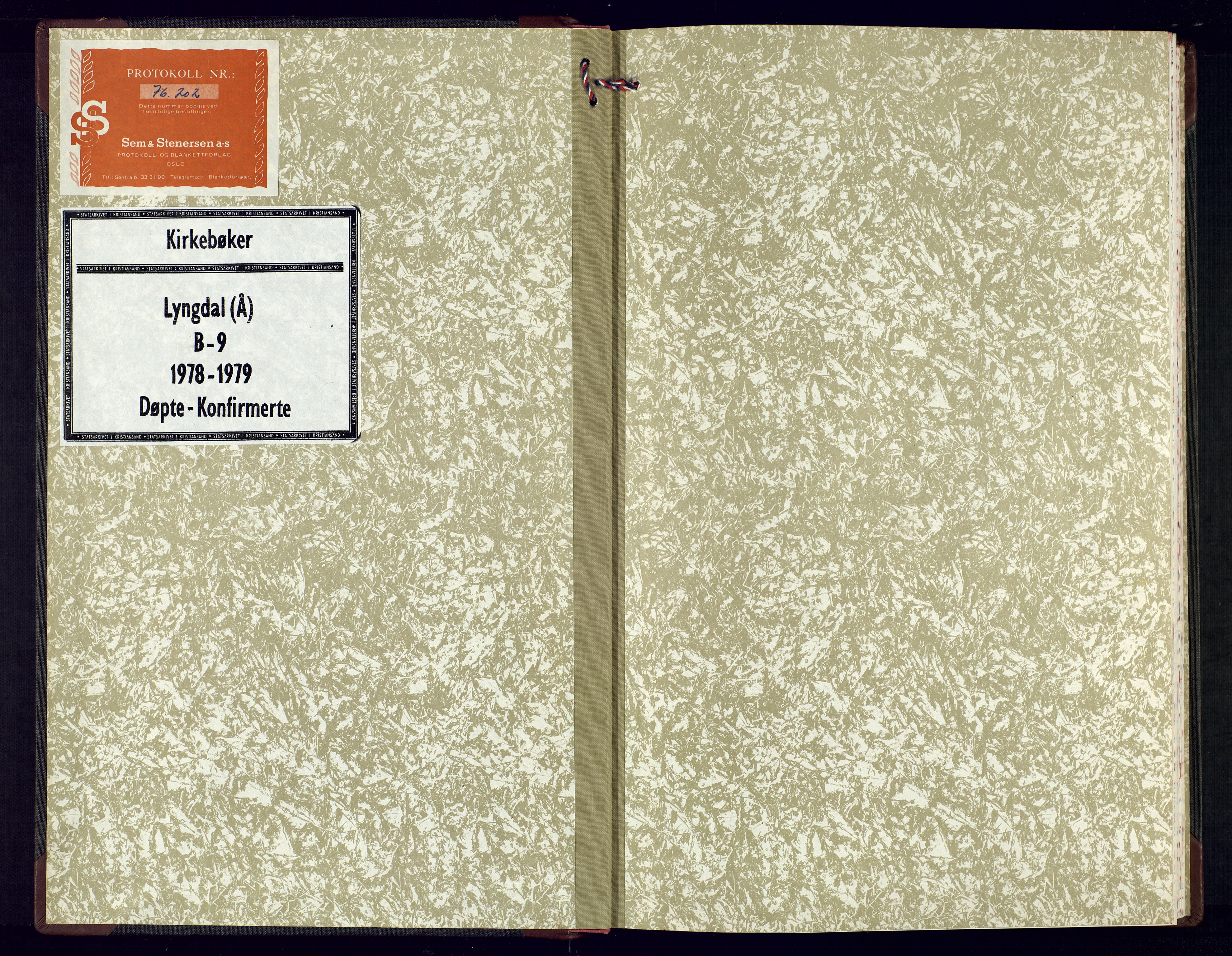 Lyngdal sokneprestkontor, SAK/1111-0029/F/Fb/Fbc/L0009: Parish register (copy) no. B 9, 1978-1979