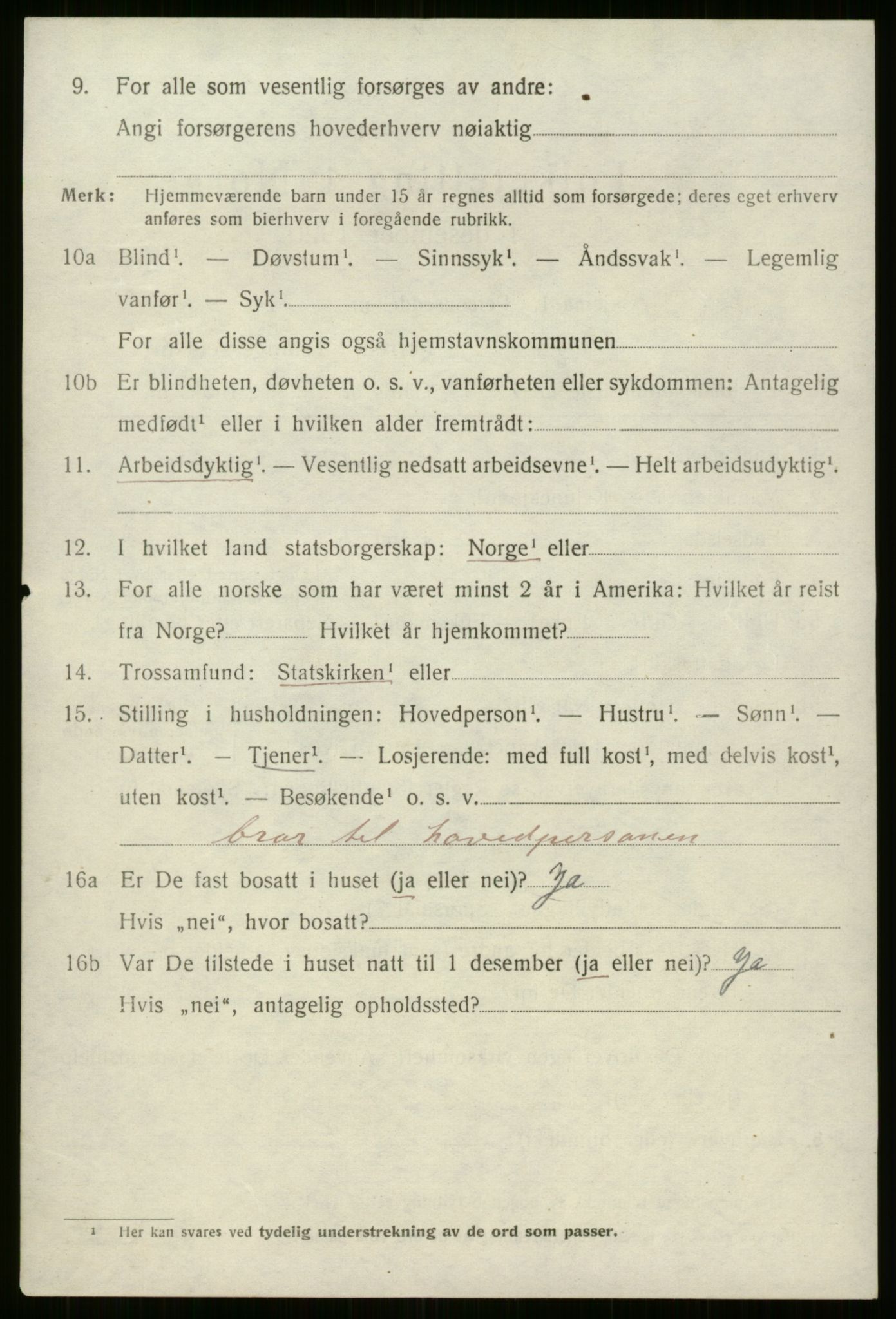 SAB, 1920 census for Breim, 1920, p. 810