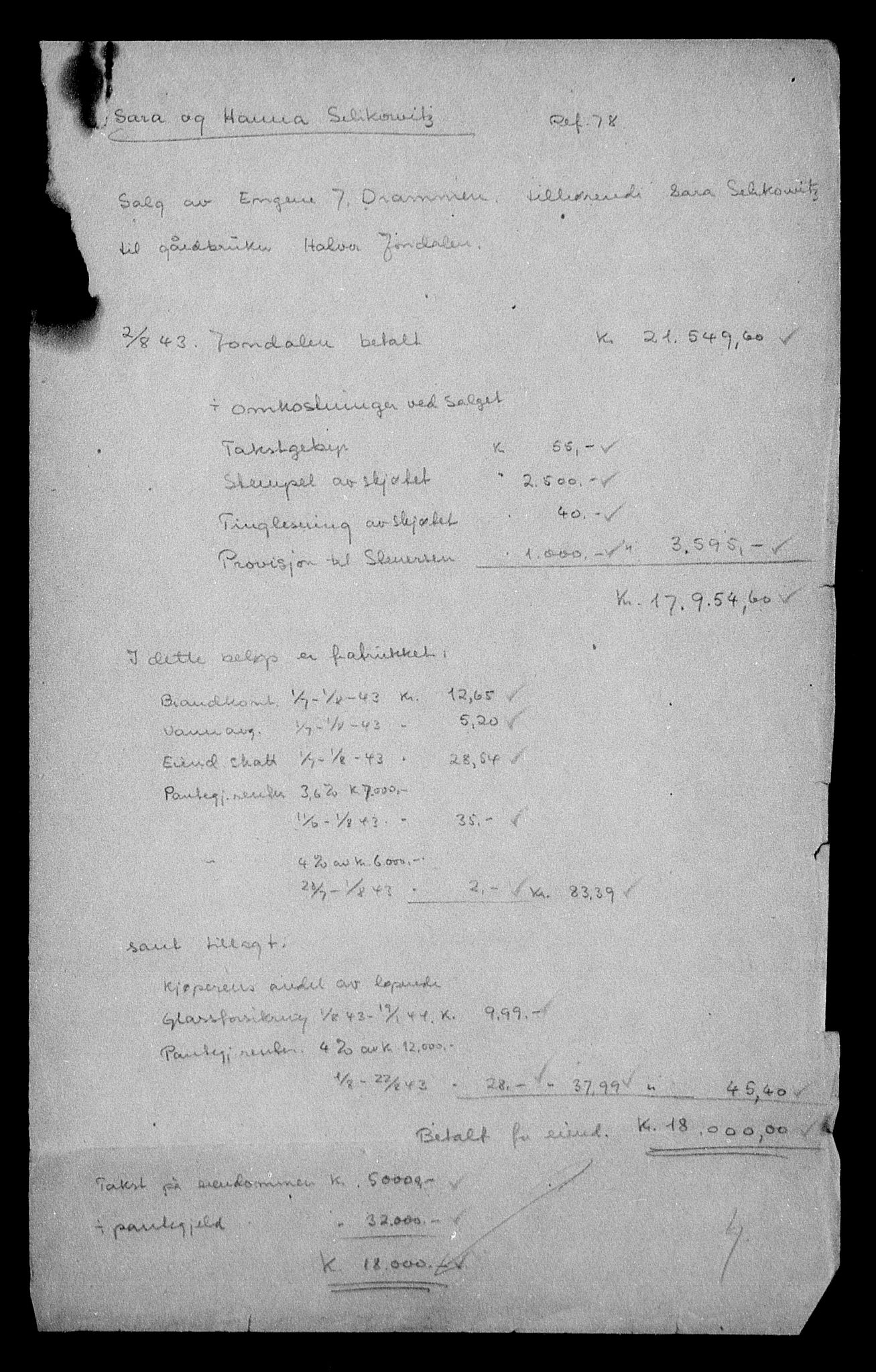 Justisdepartementet, Tilbakeføringskontoret for inndratte formuer, AV/RA-S-1564/H/Hc/Hcc/L0981: --, 1945-1947, p. 175