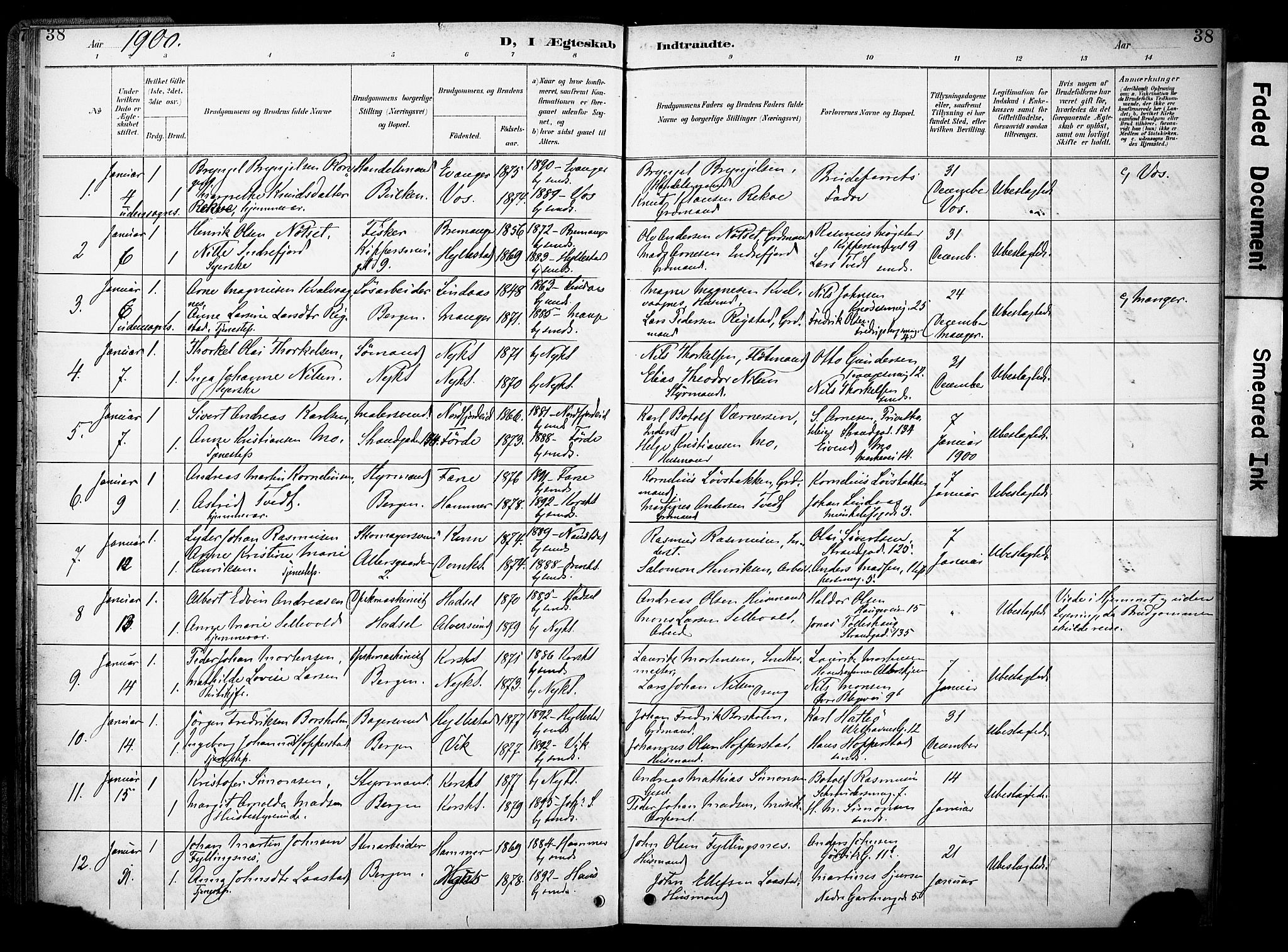 Nykirken Sokneprestembete, SAB/A-77101/H/Haa/L0034: Parish register (official) no. D 4, 1896-1905, p. 38