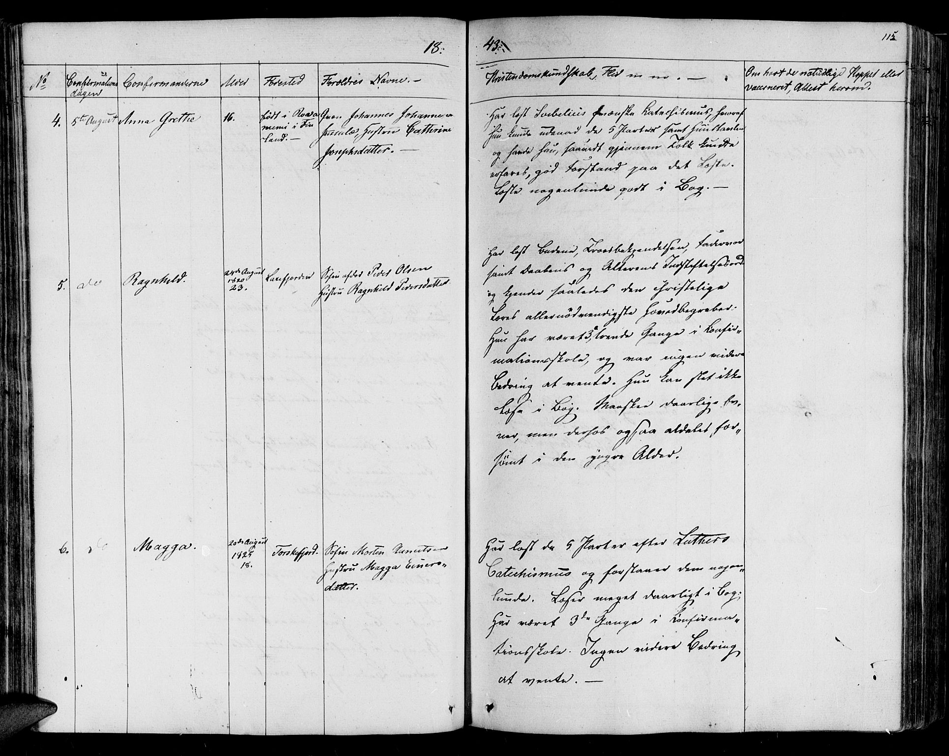 Lebesby sokneprestkontor, AV/SATØ-S-1353/H/Ha/L0003kirke: Parish register (official) no. 3, 1833-1852, p. 115