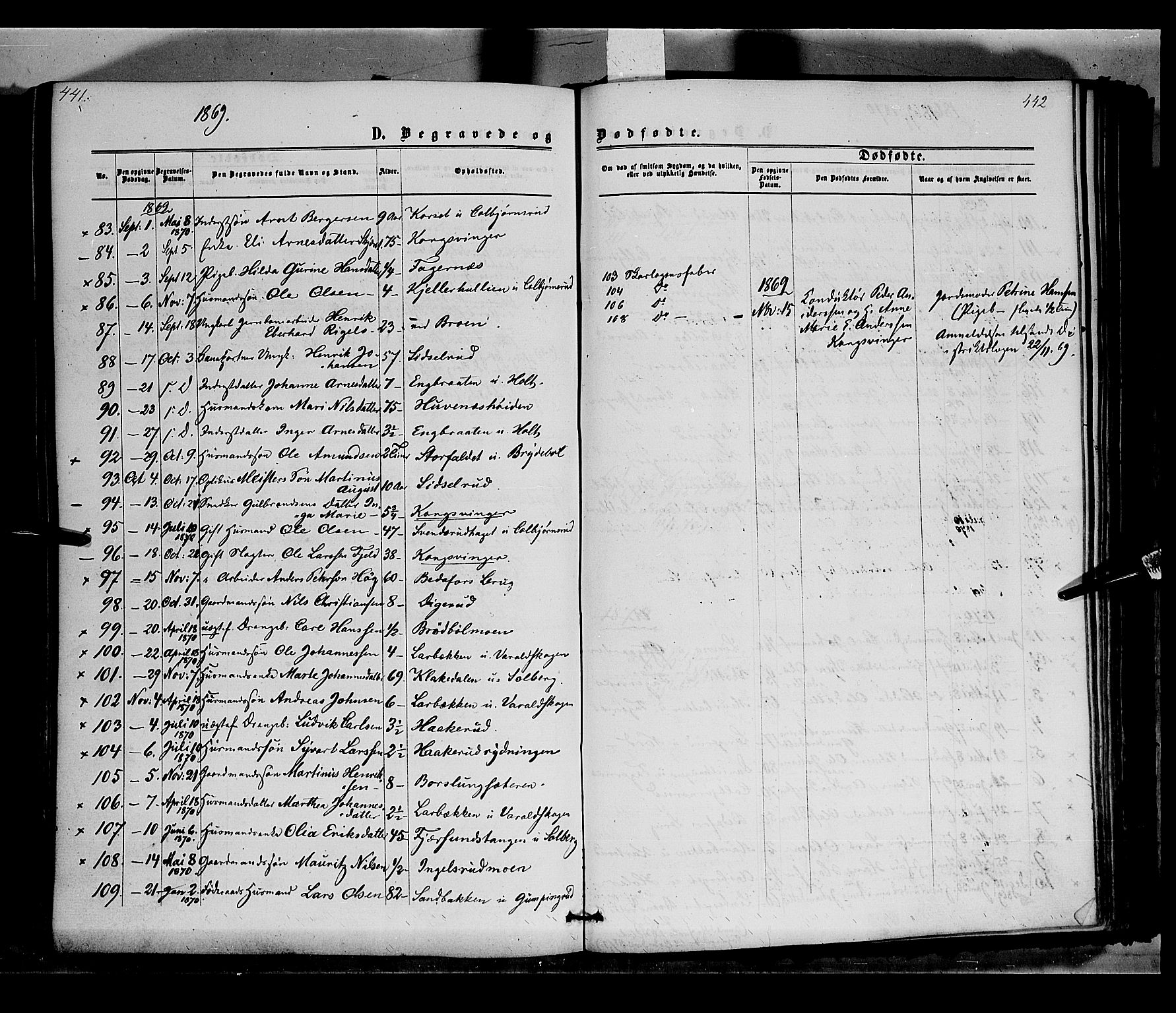 Vinger prestekontor, AV/SAH-PREST-024/H/Ha/Haa/L0011: Parish register (official) no. 11, 1862-1870, p. 442