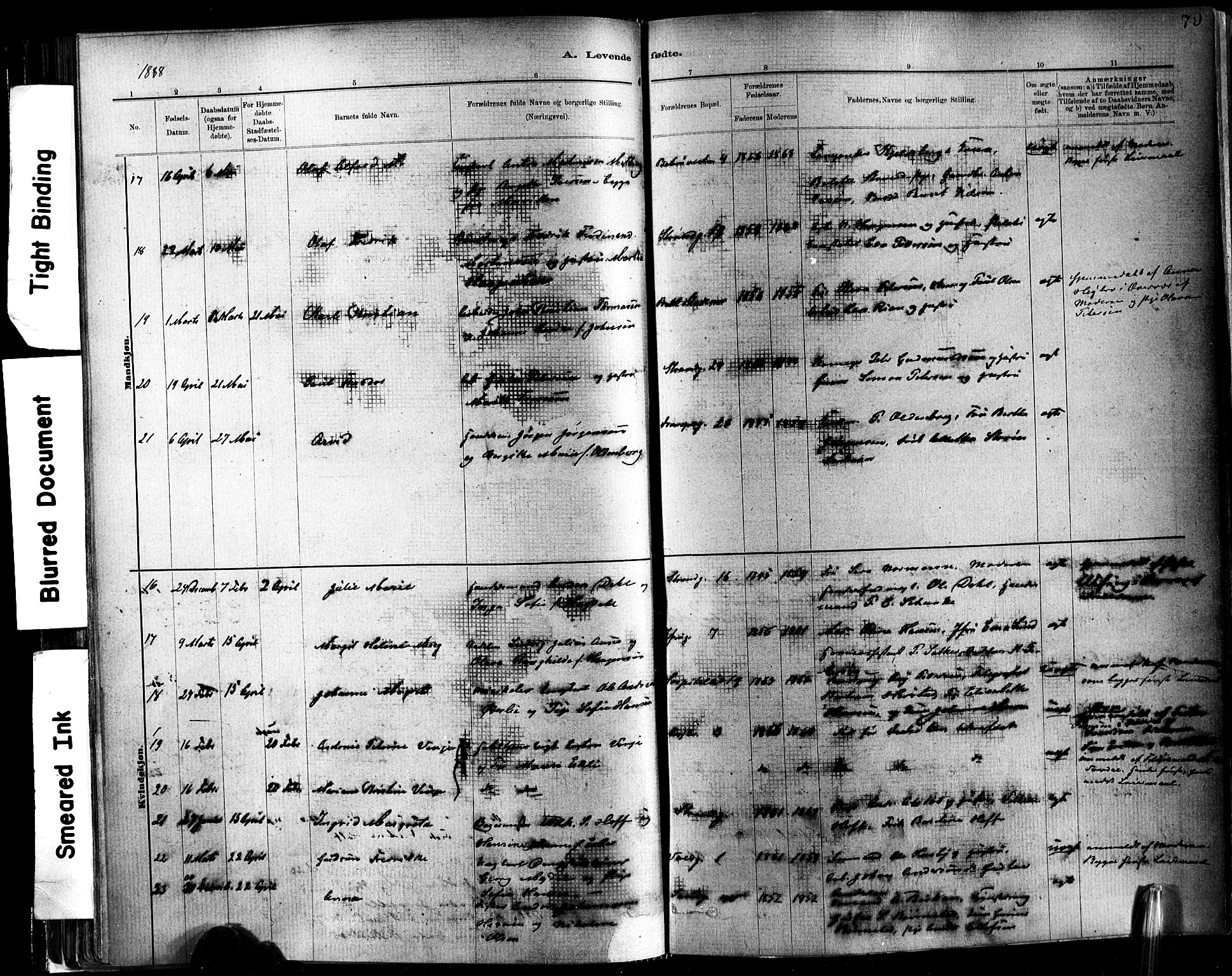 Ministerialprotokoller, klokkerbøker og fødselsregistre - Sør-Trøndelag, SAT/A-1456/602/L0119: Parish register (official) no. 602A17, 1880-1901, p. 79