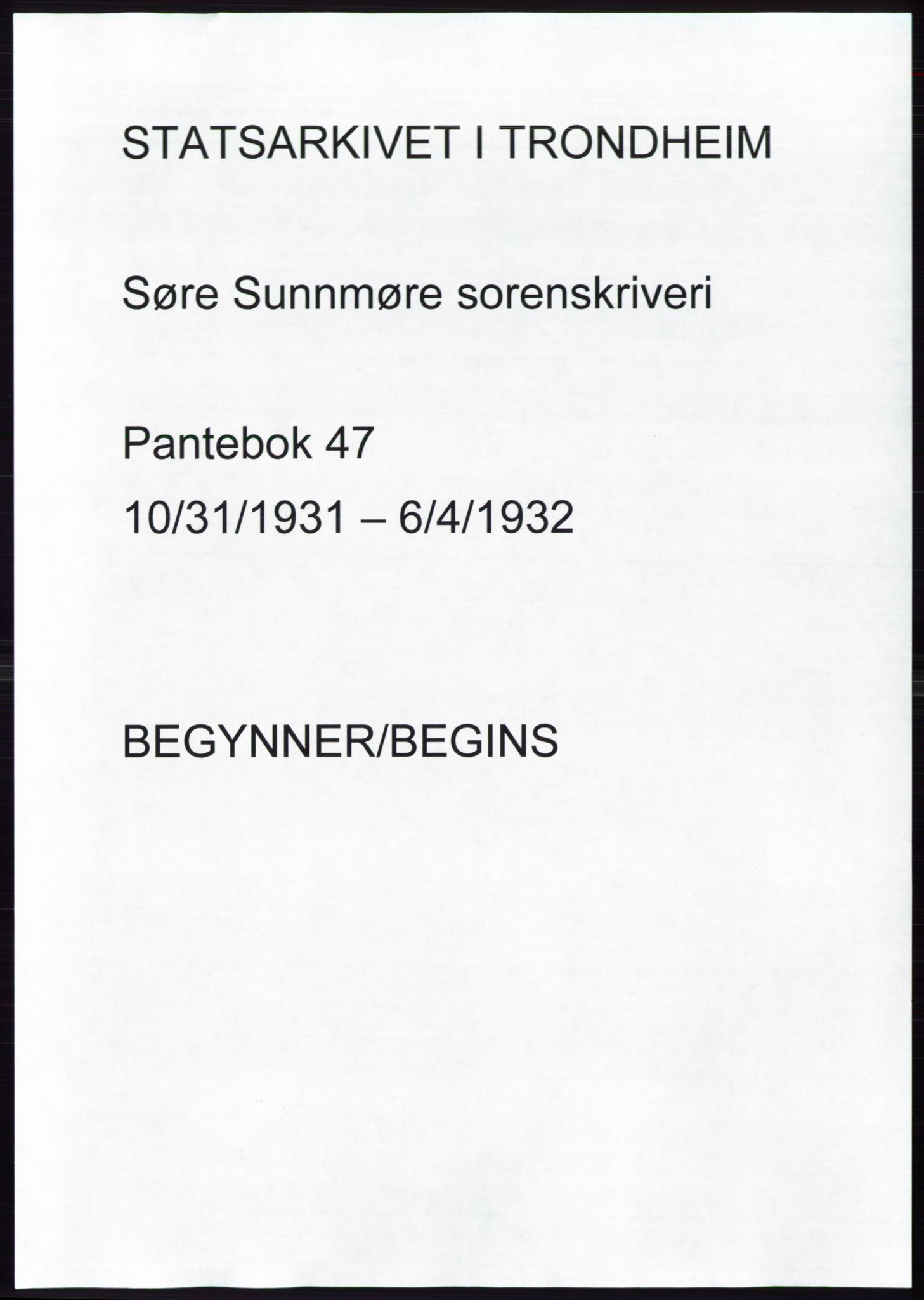 Søre Sunnmøre sorenskriveri, AV/SAT-A-4122/1/2/2C/L0053: Mortgage book no. 47, 1931-1932, Deed date: 31.10.1931