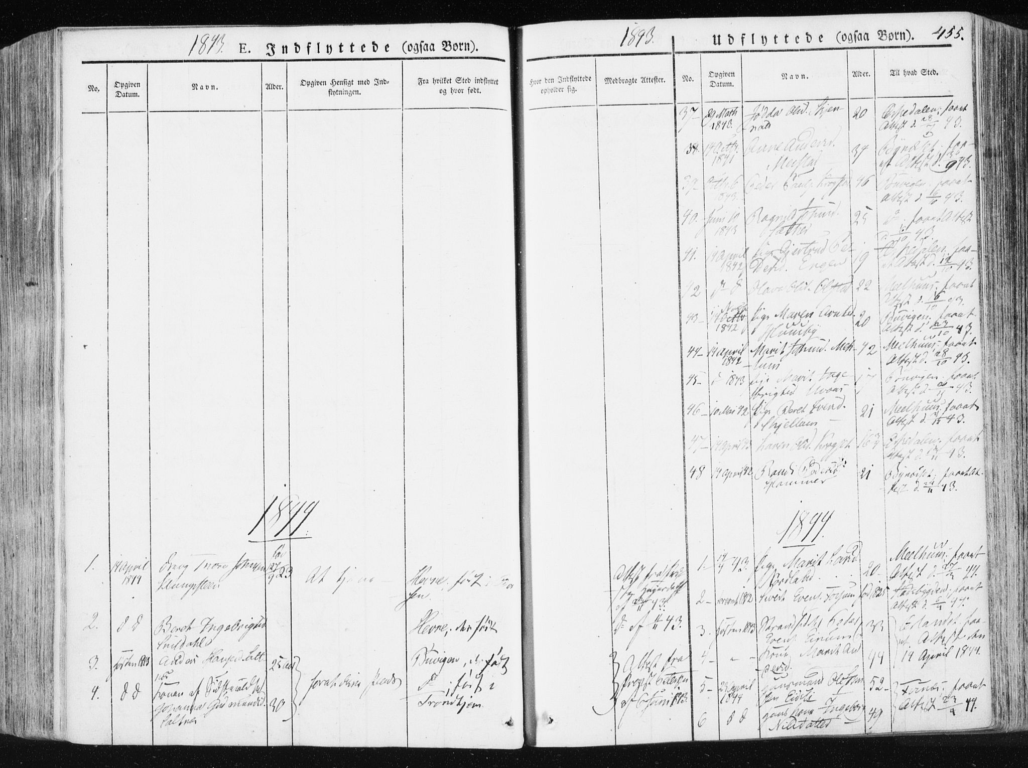 Ministerialprotokoller, klokkerbøker og fødselsregistre - Sør-Trøndelag, SAT/A-1456/665/L0771: Parish register (official) no. 665A06, 1830-1856, p. 455