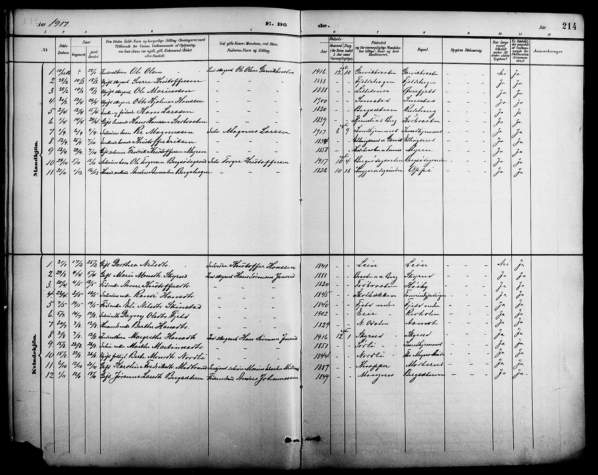 Nord-Odal prestekontor, AV/SAH-PREST-032/H/Ha/Hab/L0002: Parish register (copy) no. 2, 1895-1921, p. 214