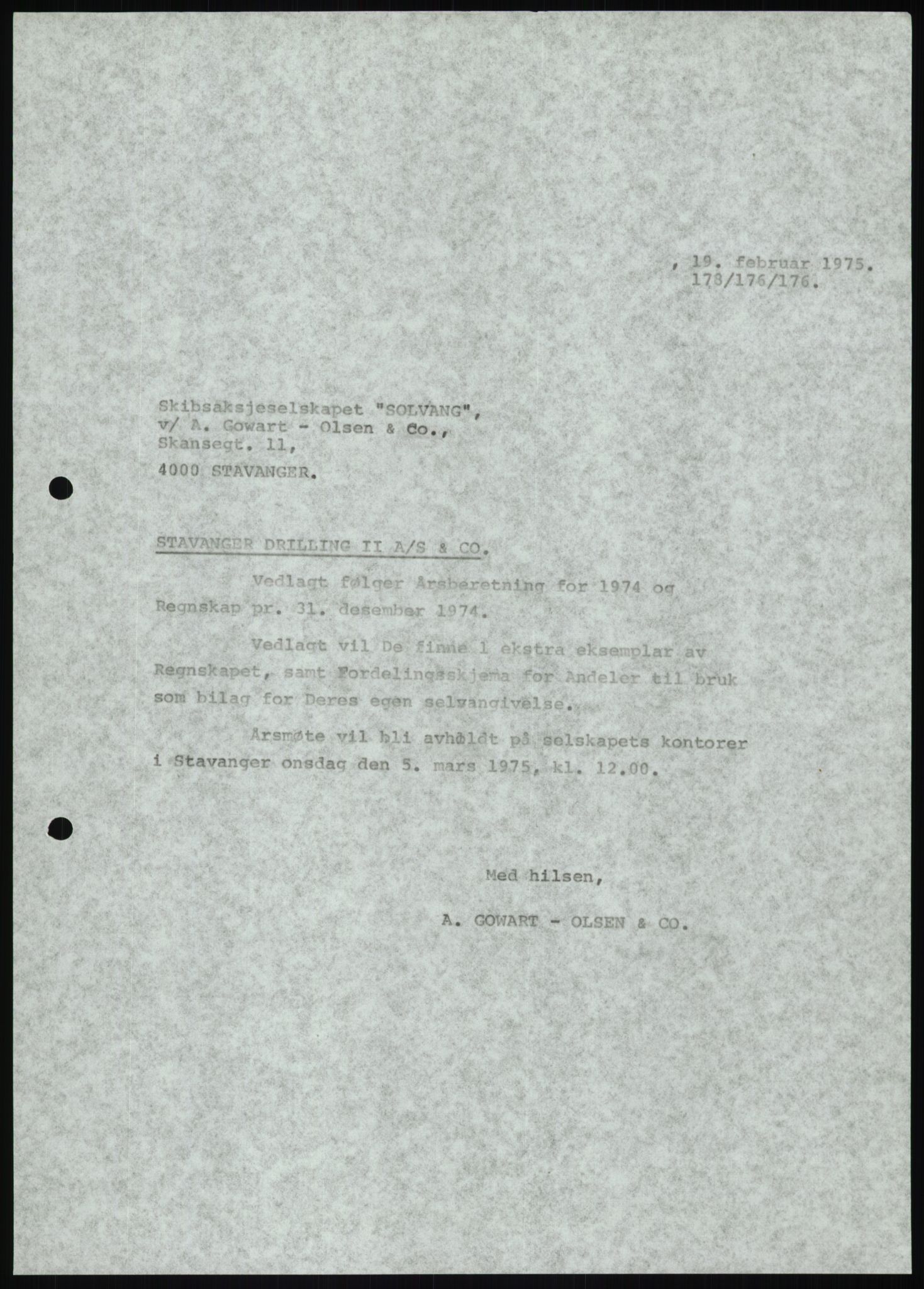 Pa 1503 - Stavanger Drilling AS, AV/SAST-A-101906/D/L0007: Korrespondanse og saksdokumenter, 1974-1981, p. 1071