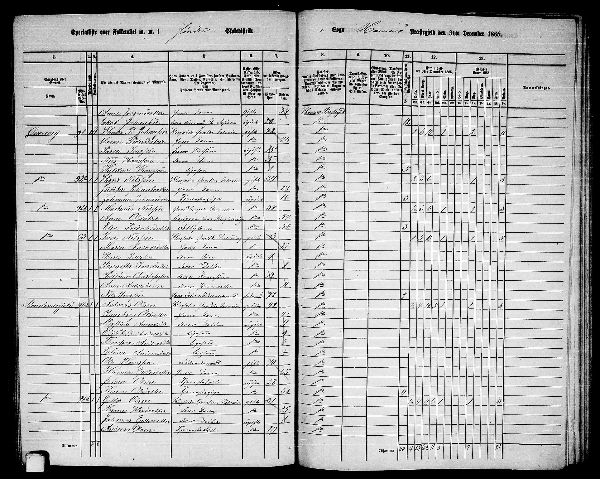 RA, 1865 census for Hamarøy, 1865, p. 51