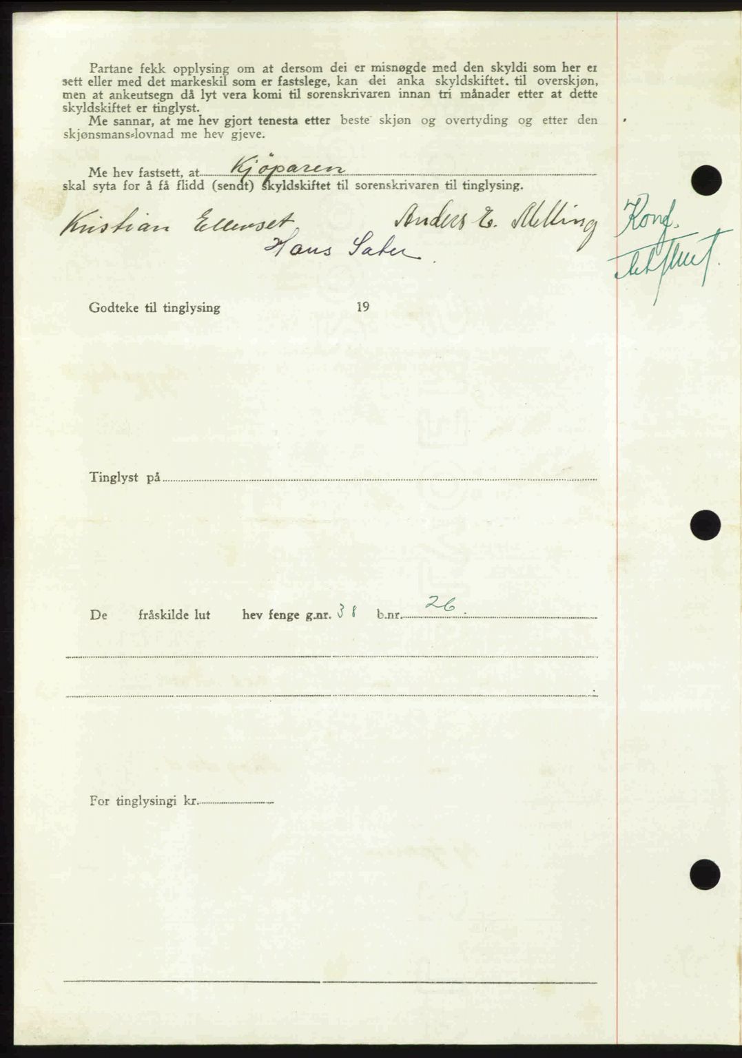 Nordmøre sorenskriveri, AV/SAT-A-4132/1/2/2Ca: Mortgage book no. A115, 1950-1950, Diary no: : 1702/1950