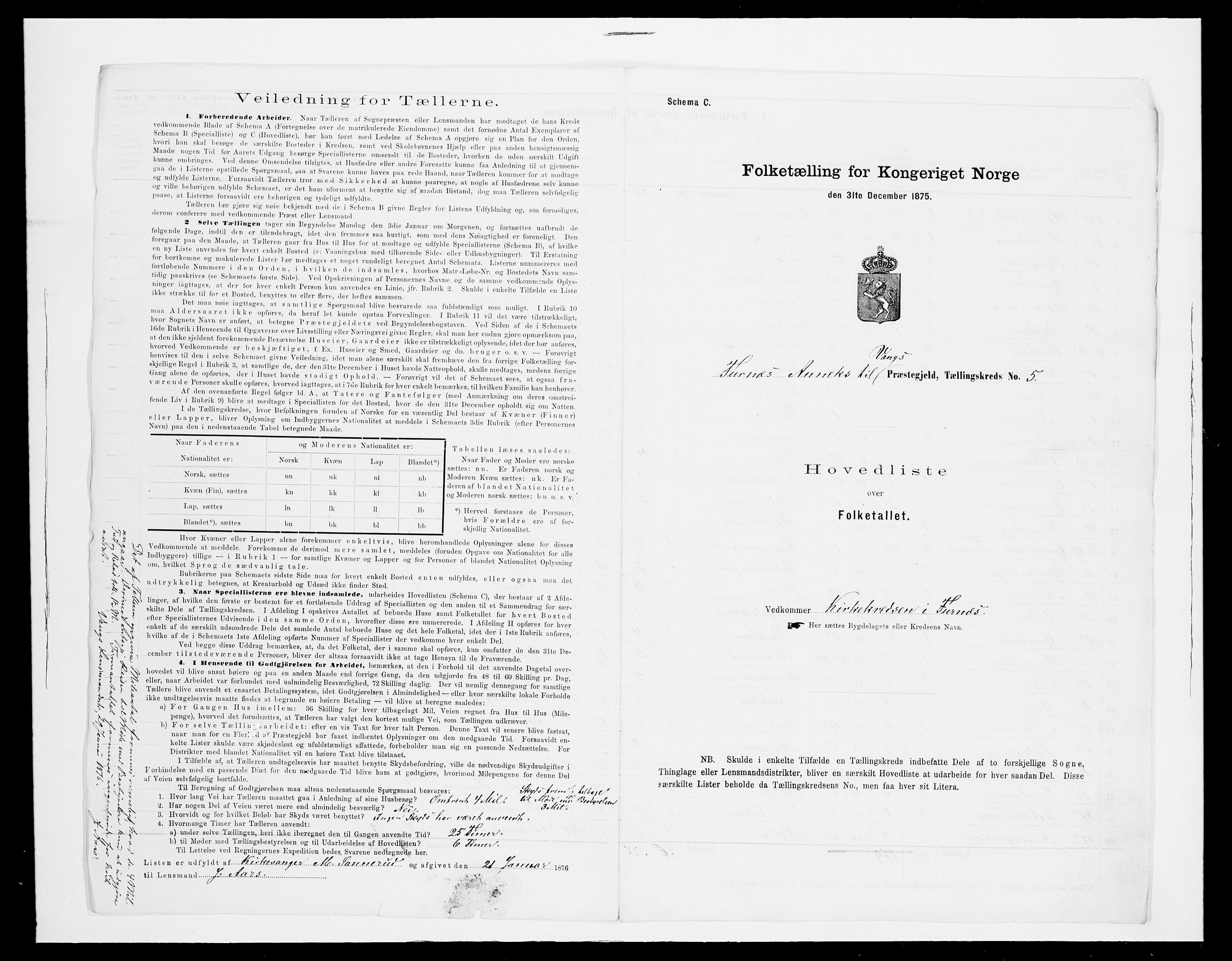 SAH, 1875 census for 0414L Vang/Vang og Furnes, 1875, p. 56