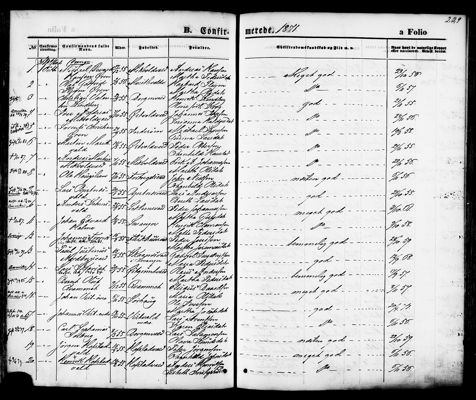 Ministerialprotokoller, klokkerbøker og fødselsregistre - Nord-Trøndelag, SAT/A-1458/723/L0242: Parish register (official) no. 723A11, 1870-1880, p. 229