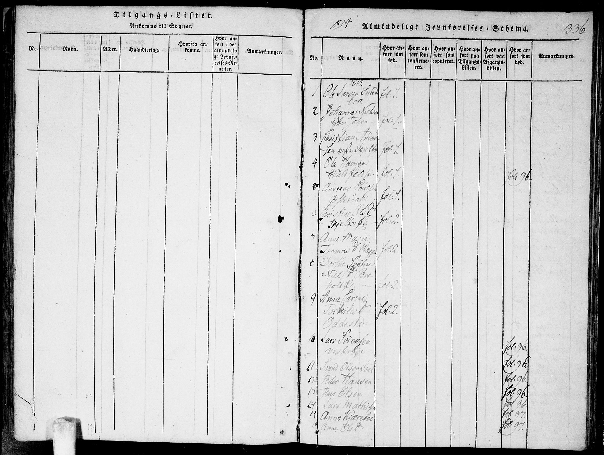 Hobøl prestekontor Kirkebøker, SAO/A-2002/F/Fa/L0002: Parish register (official) no. I 2, 1814-1841, p. 336