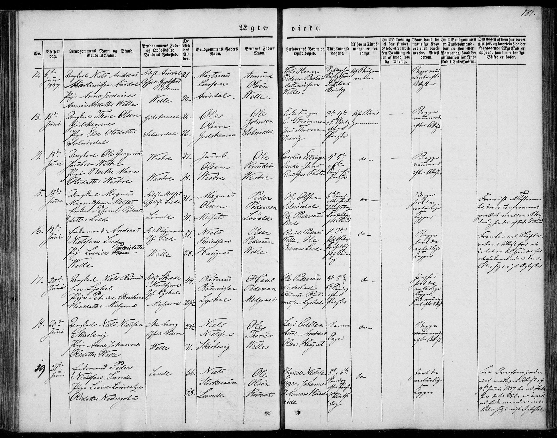 Ministerialprotokoller, klokkerbøker og fødselsregistre - Møre og Romsdal, SAT/A-1454/522/L0312: Parish register (official) no. 522A07, 1843-1851, p. 137