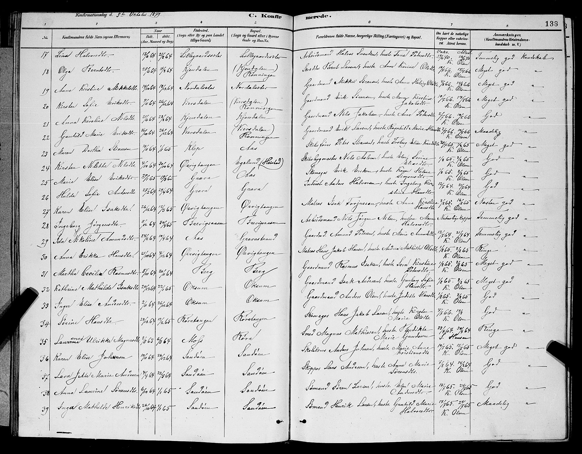 Eidanger kirkebøker, AV/SAKO-A-261/G/Ga/L0002: Parish register (copy) no. 2, 1879-1892, p. 138