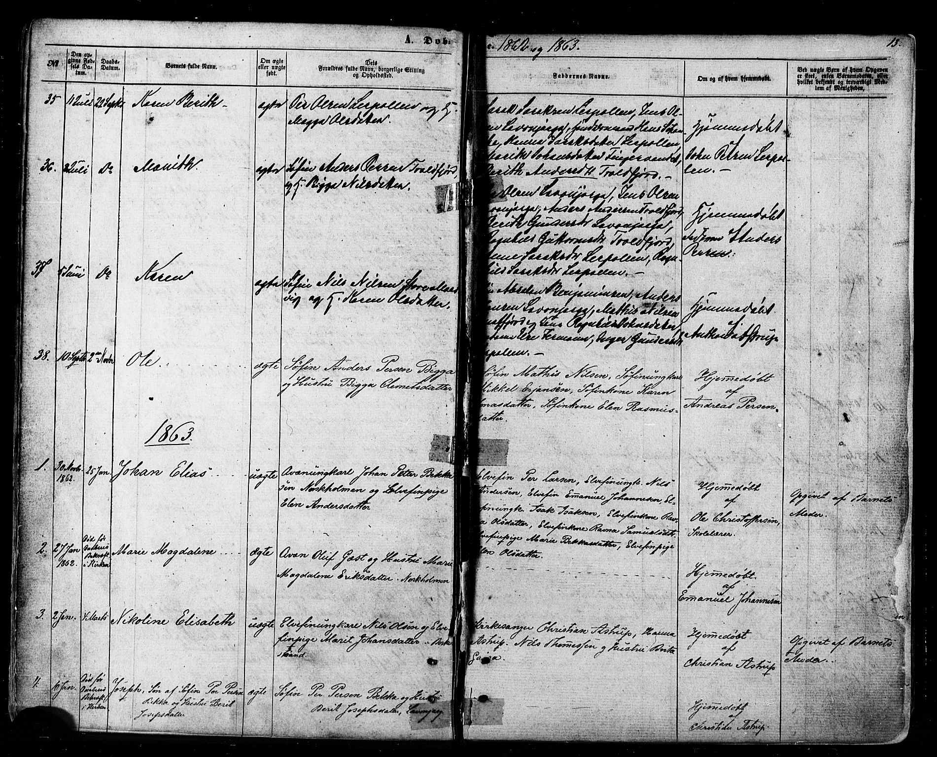 Tana sokneprestkontor, SATØ/S-1334/H/Ha/L0002kirke: Parish register (official) no. 2 /1, 1861-1877, p. 13