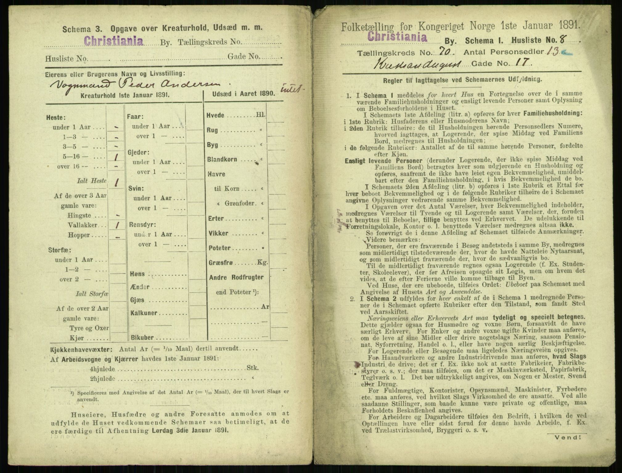 RA, 1891 census for 0301 Kristiania, 1891, p. 38511