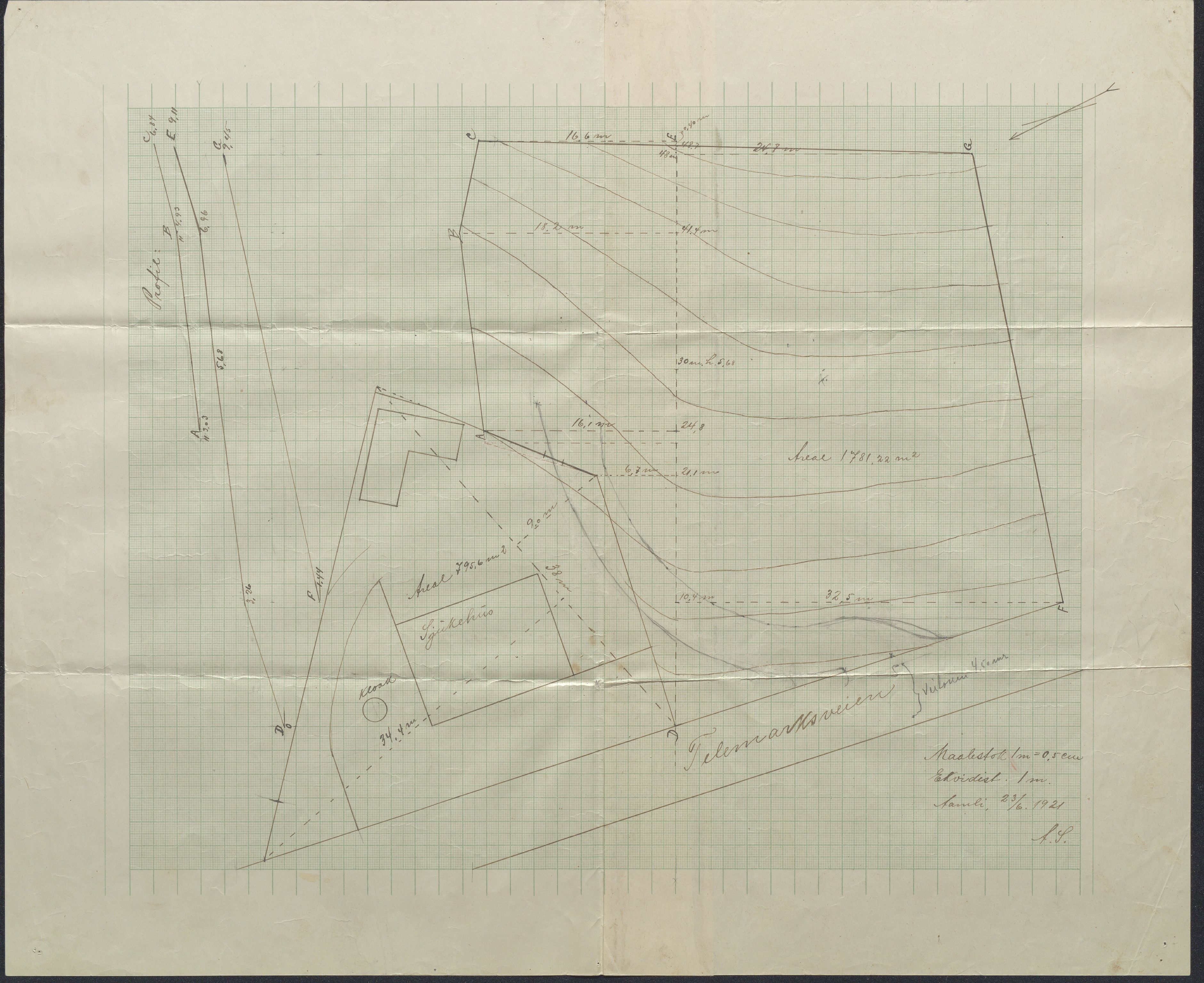 Åmli kommune, Rådmannskontoret / Sentraladministrasjonen, AAKS/KA0929-121b/E/E03/L0005/0012: Diverse / Tegninger til doktorbustaden, 1918-1921