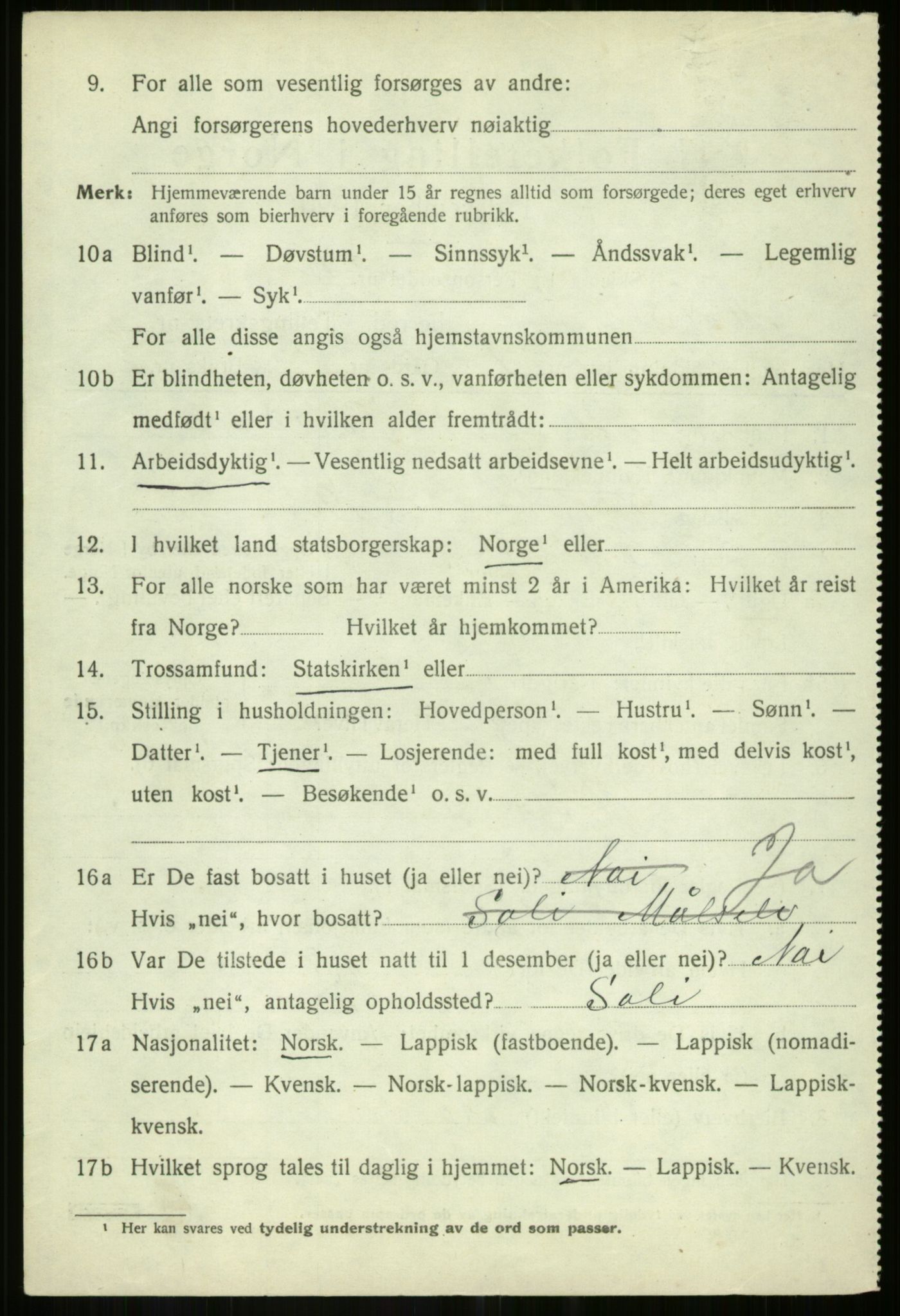 SATØ, 1920 census for Målselv, 1920, p. 6436