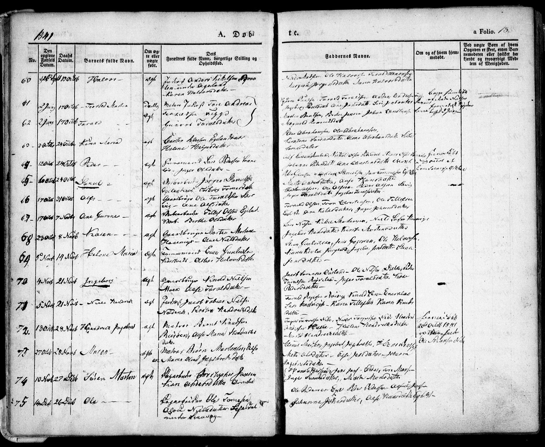 Søndeled sokneprestkontor, AV/SAK-1111-0038/F/Fa/L0002: Parish register (official) no. A 2, 1839-1860, p. 18