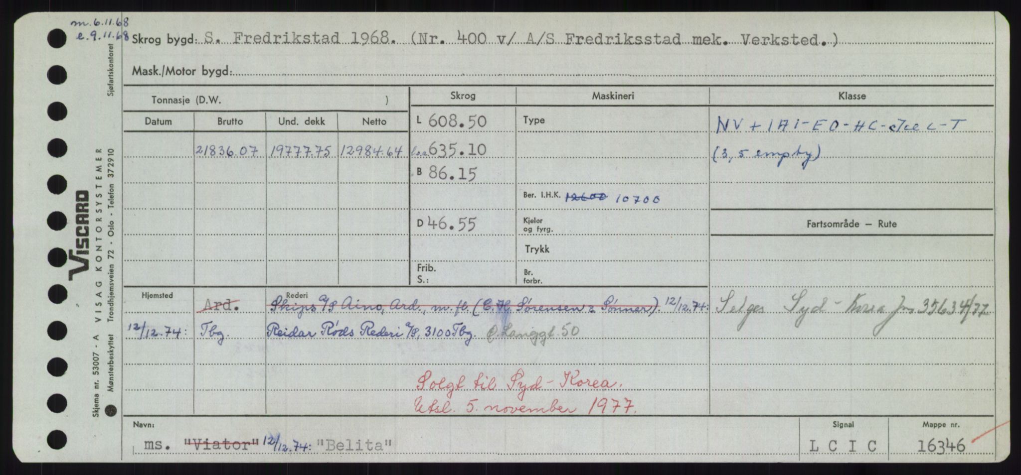 Sjøfartsdirektoratet med forløpere, Skipsmålingen, AV/RA-S-1627/H/Hd/L0003: Fartøy, B-Bev, p. 509