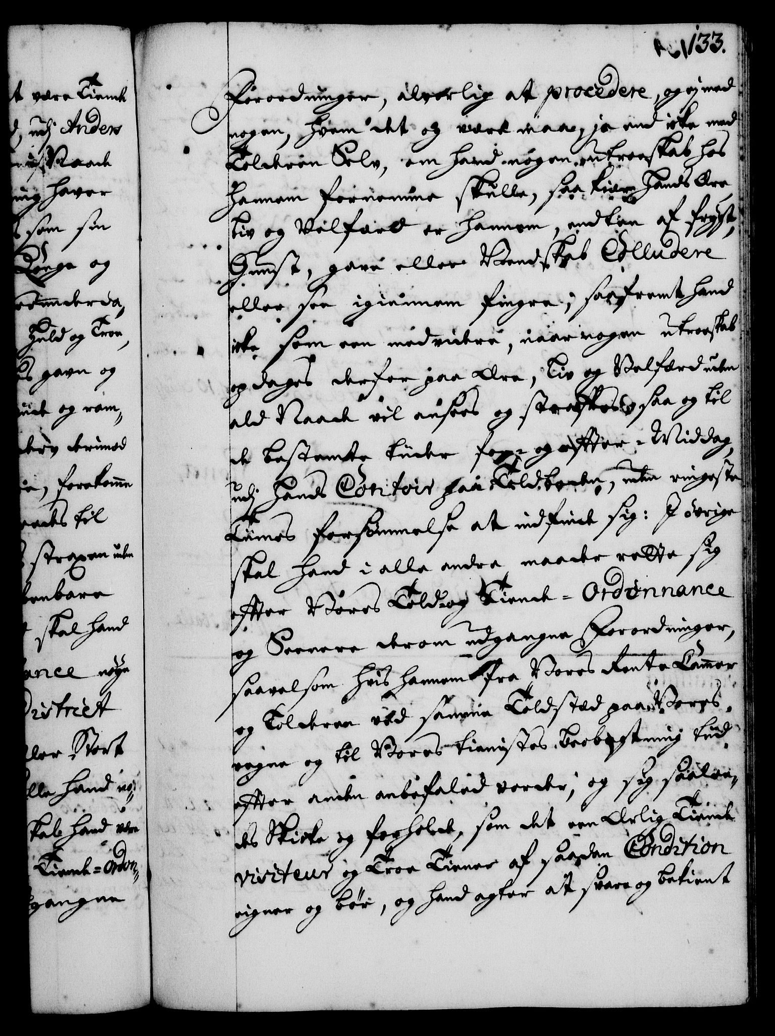 Rentekammeret, Kammerkanselliet, RA/EA-3111/G/Gg/Gge/L0001: Norsk bestallingsprotokoll med register (merket RK 53.25), 1720-1730, p. 133