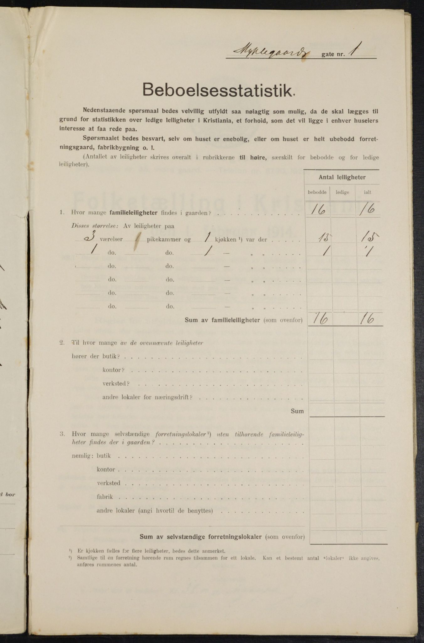 OBA, Municipal Census 1914 for Kristiania, 1914, p. 68168