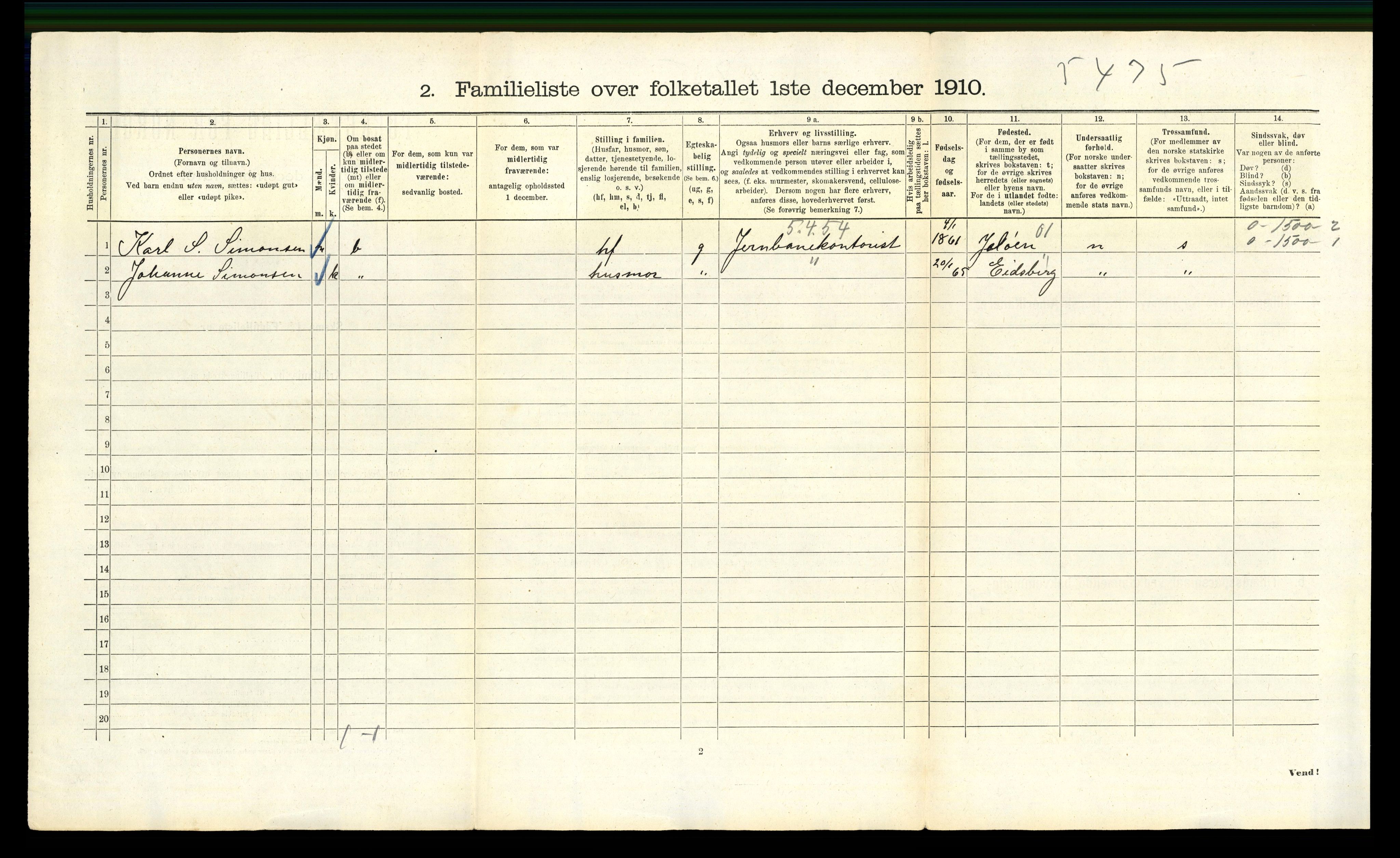 RA, 1910 census for Kristiania, 1910, p. 116658