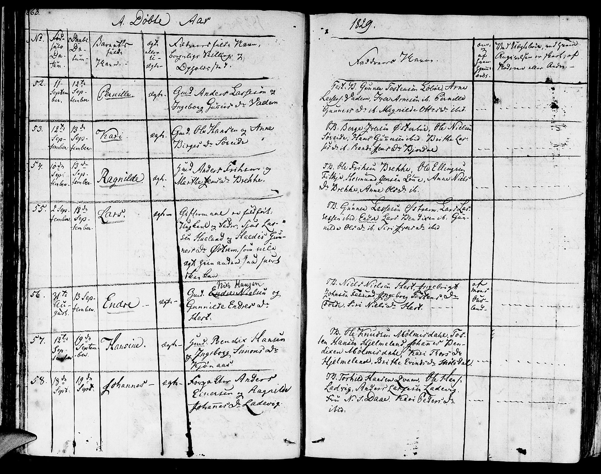 Lavik sokneprestembete, AV/SAB-A-80901: Parish register (official) no. A 2I, 1821-1842, p. 63