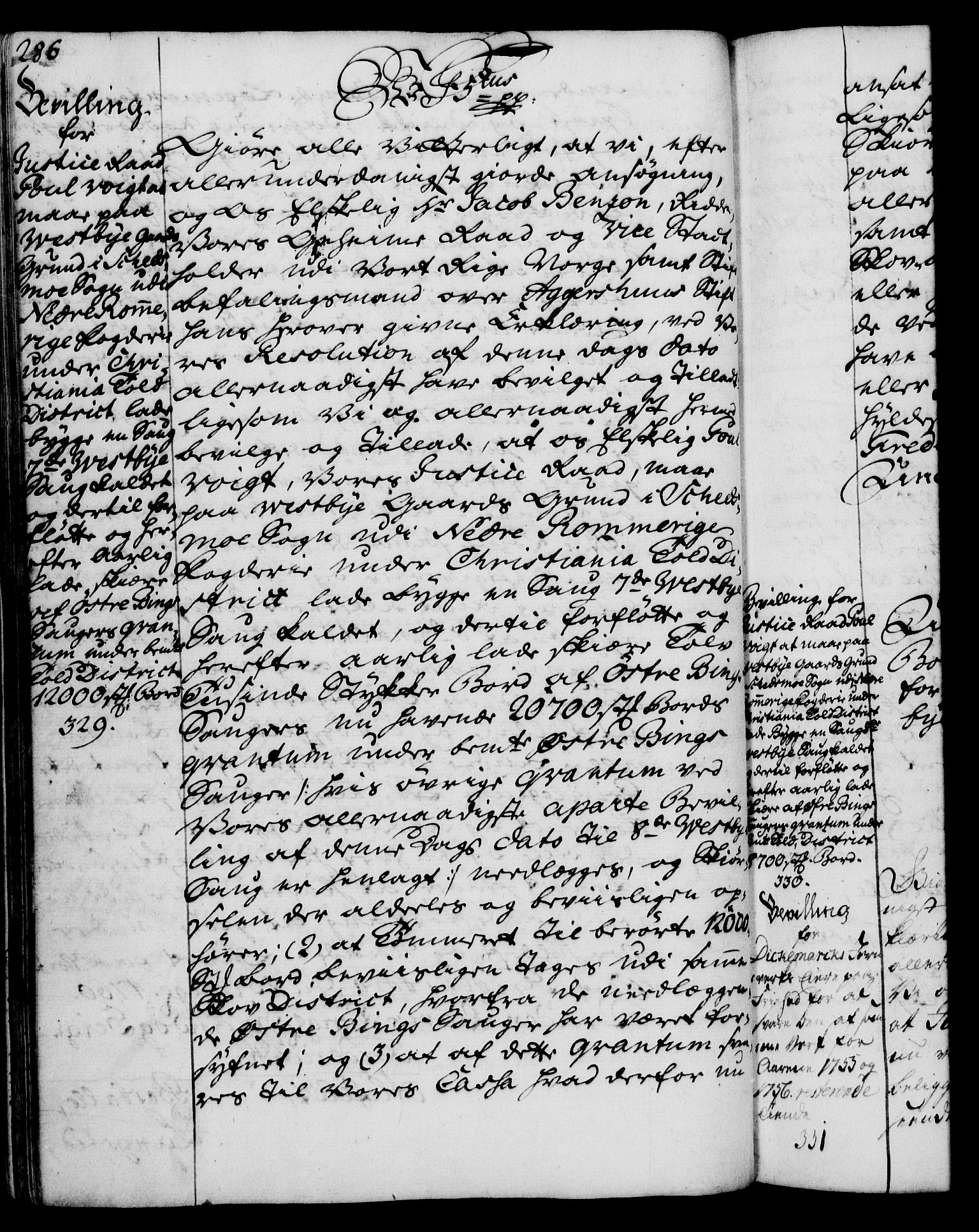 Rentekammeret, Kammerkanselliet, RA/EA-3111/G/Gg/Gga/L0007: Norsk ekspedisjonsprotokoll med register (merket RK 53.7), 1759-1768, p. 286