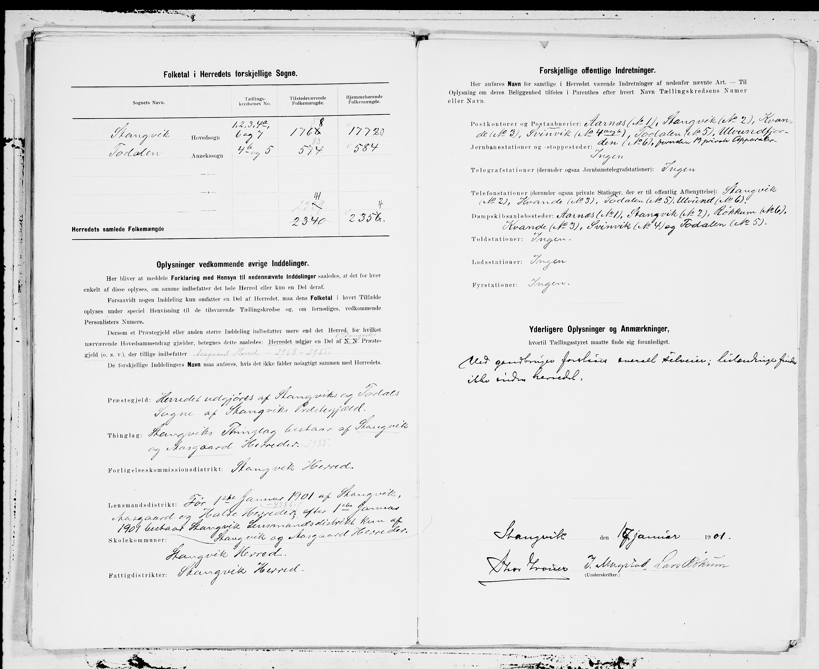 SAT, 1900 census for Stangvik, 1900, p. 19