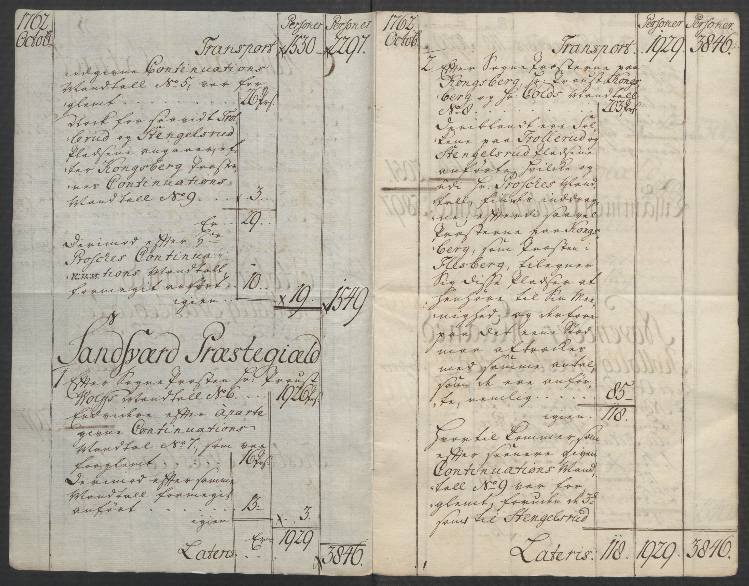 Rentekammeret inntil 1814, Reviderte regnskaper, Fogderegnskap, RA/EA-4092/R24/L1672: Ekstraskatten Numedal og Sandsvær, 1762-1767, p. 116
