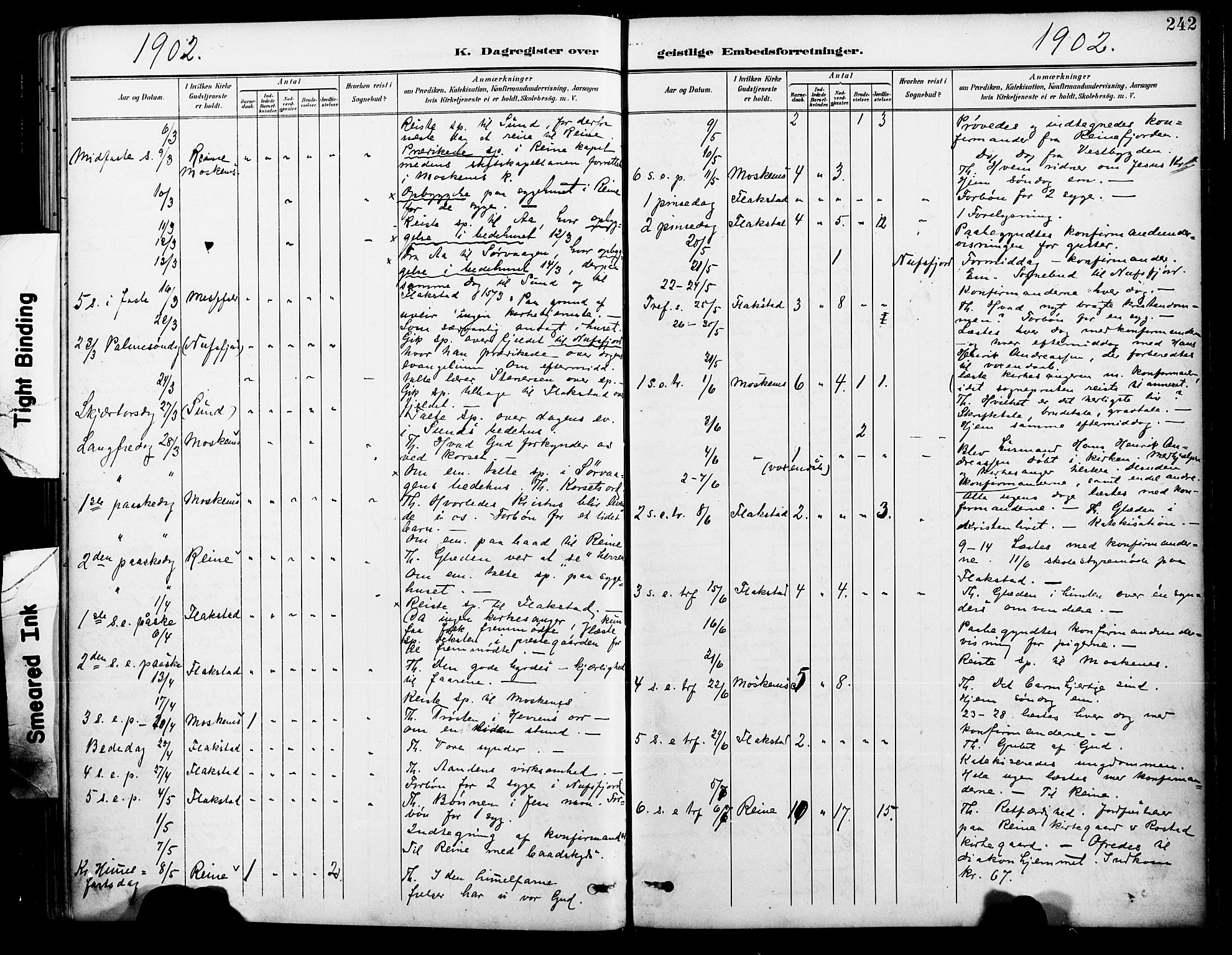 Ministerialprotokoller, klokkerbøker og fødselsregistre - Nordland, AV/SAT-A-1459/885/L1205: Parish register (official) no. 885A06, 1892-1905, p. 242