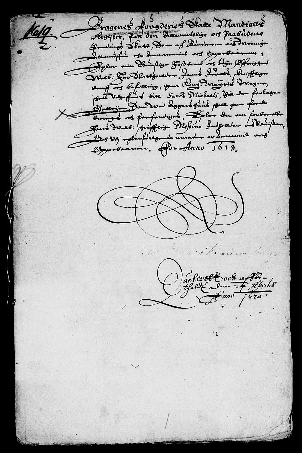 Rentekammeret inntil 1814, Reviderte regnskaper, Lensregnskaper, AV/RA-EA-5023/R/Rb/Rba/L0053: Akershus len, 1619-1620