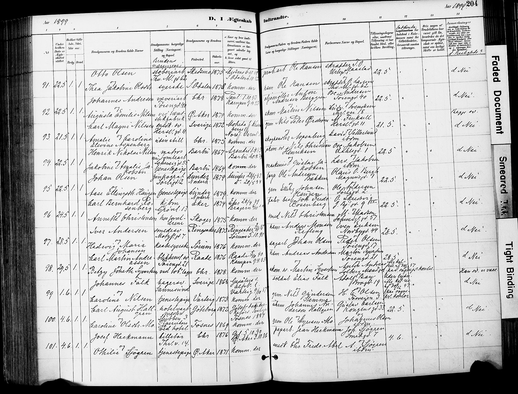 Grønland prestekontor Kirkebøker, SAO/A-10848/F/Fa/L0013: Parish register (official) no. 13, 1887-1906, p. 204