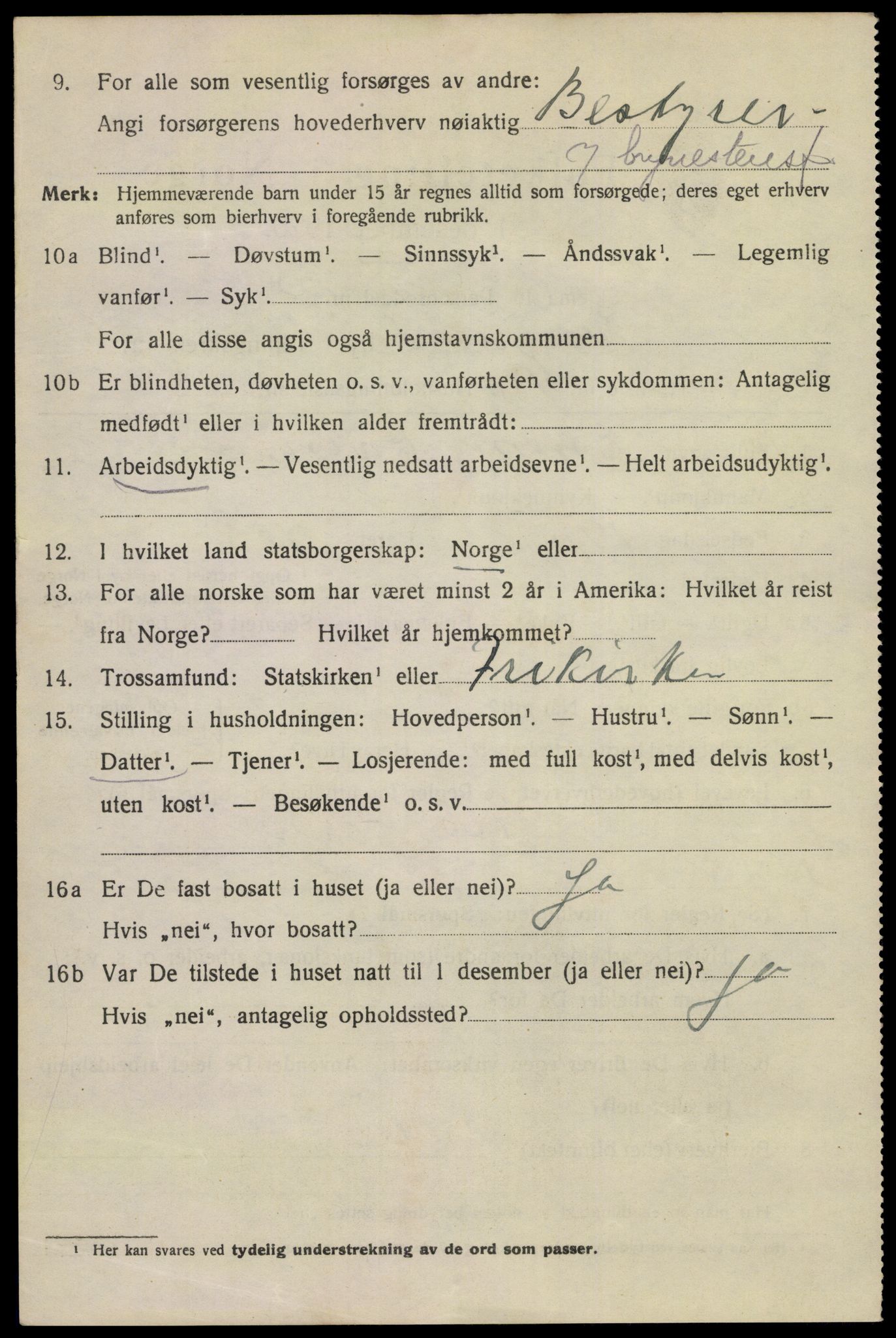 SAKO, 1920 census for Porsgrunn, 1920, p. 24400