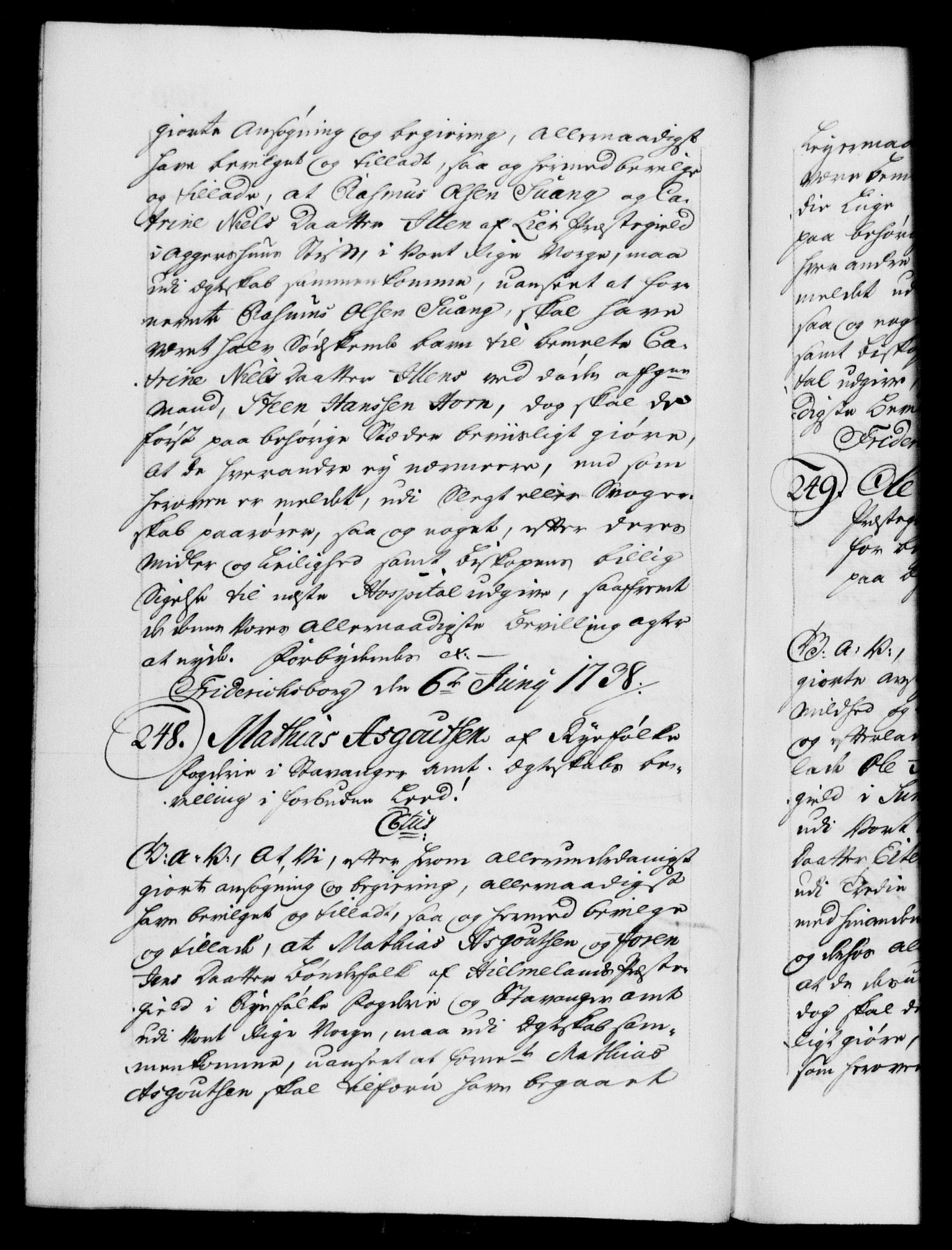 Danske Kanselli 1572-1799, AV/RA-EA-3023/F/Fc/Fca/Fcaa/L0030: Norske registre, 1737-1738, p. 396b