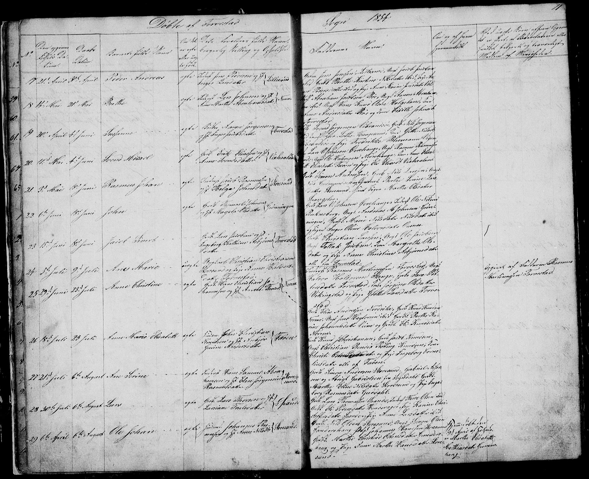 Torvastad sokneprestkontor, AV/SAST-A -101857/H/Ha/Hab/L0003: Parish register (copy) no. B 3, 1850-1900, p. 11