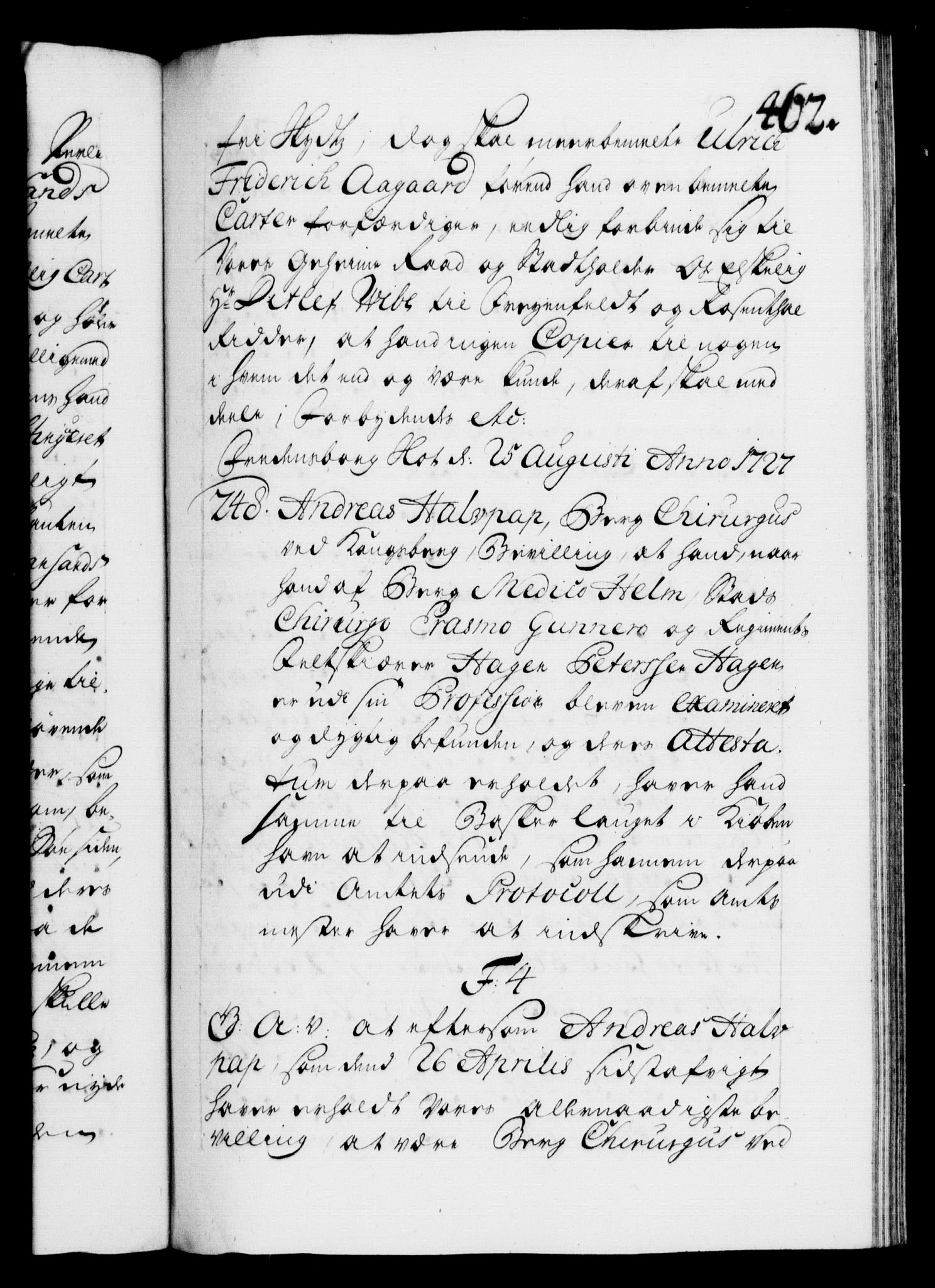 Danske Kanselli 1572-1799, AV/RA-EA-3023/F/Fc/Fca/Fcaa/L0025: Norske registre, 1726-1728, p. 462a