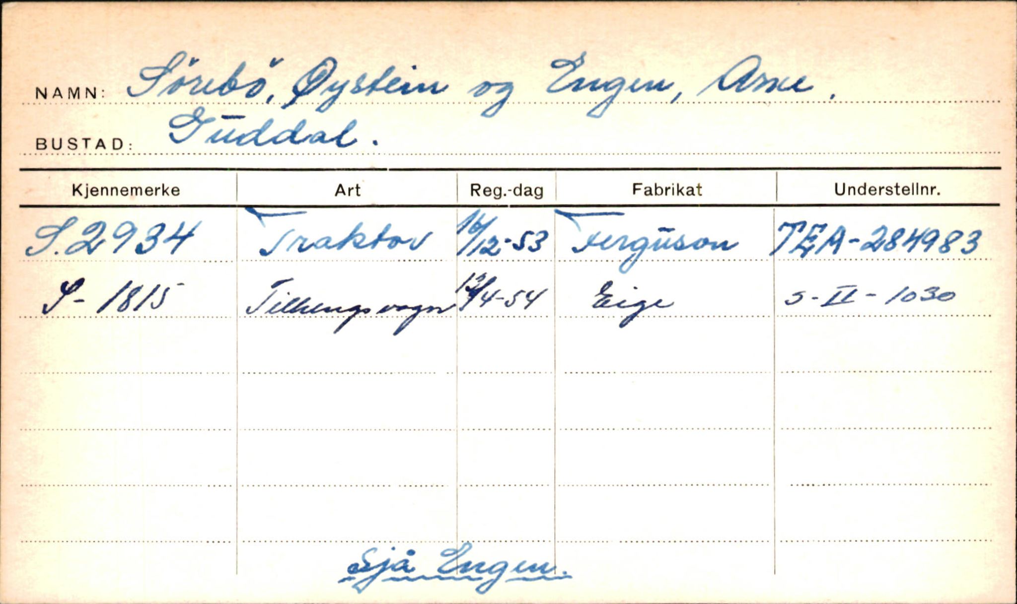 Statens vegvesen, Sogn og Fjordane vegkontor, AV/SAB-A-5301/4/F/L0002: Eigarregister Fjordane til 1.6.1961, 1930-1961, p. 79