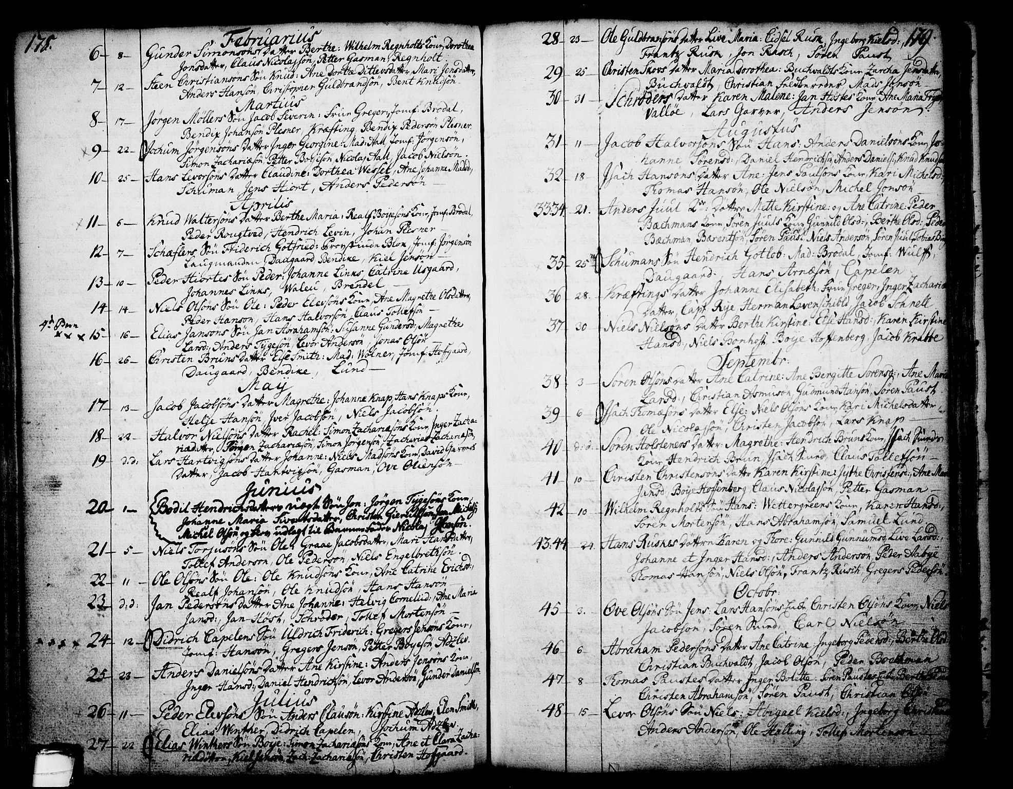 Skien kirkebøker, SAKO/A-302/F/Fa/L0003: Parish register (official) no. 3, 1755-1791, p. 178-179