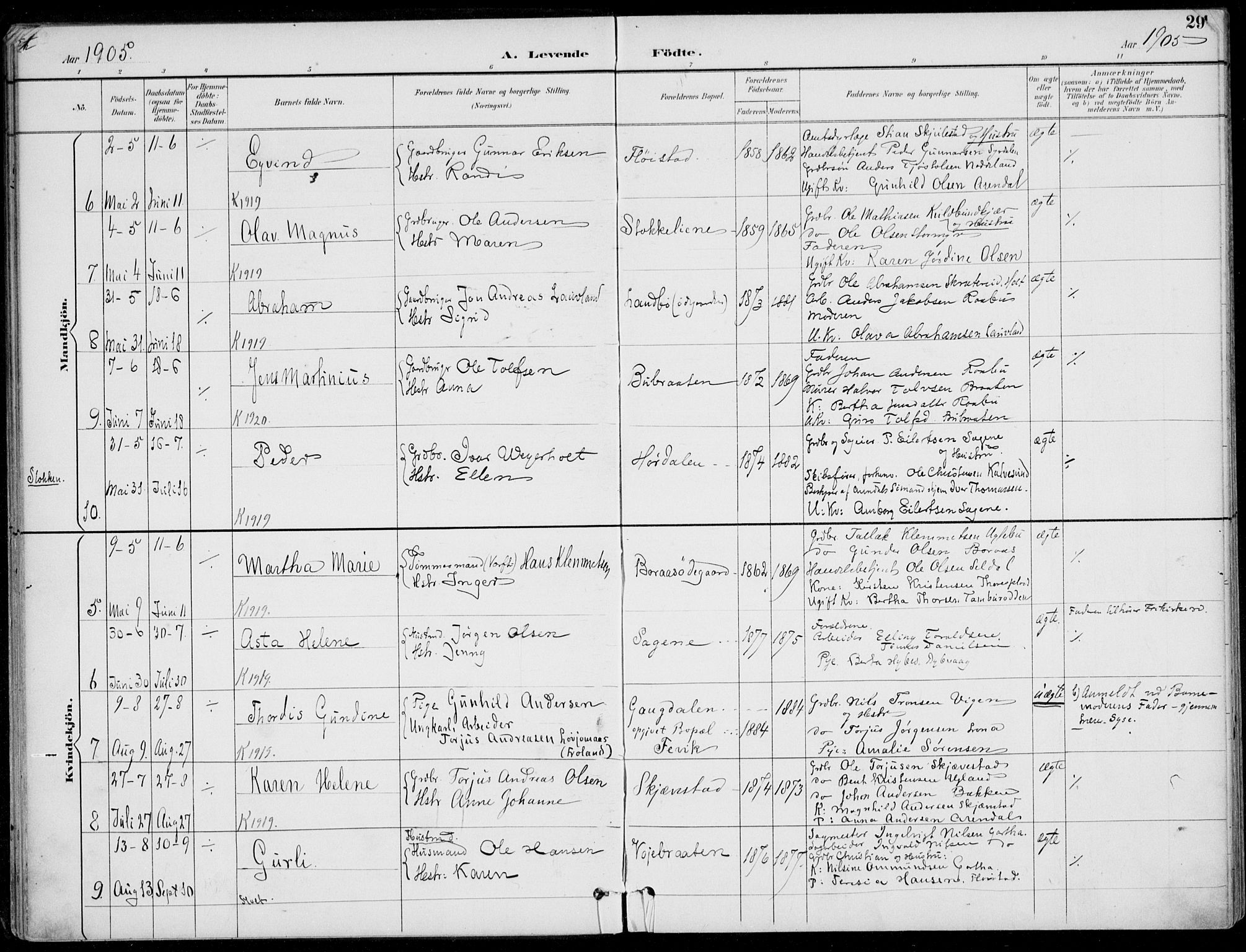 Austre Moland sokneprestkontor, AV/SAK-1111-0001/F/Fa/Faa/L0011: Parish register (official) no. A 11, 1894-1915, p. 29