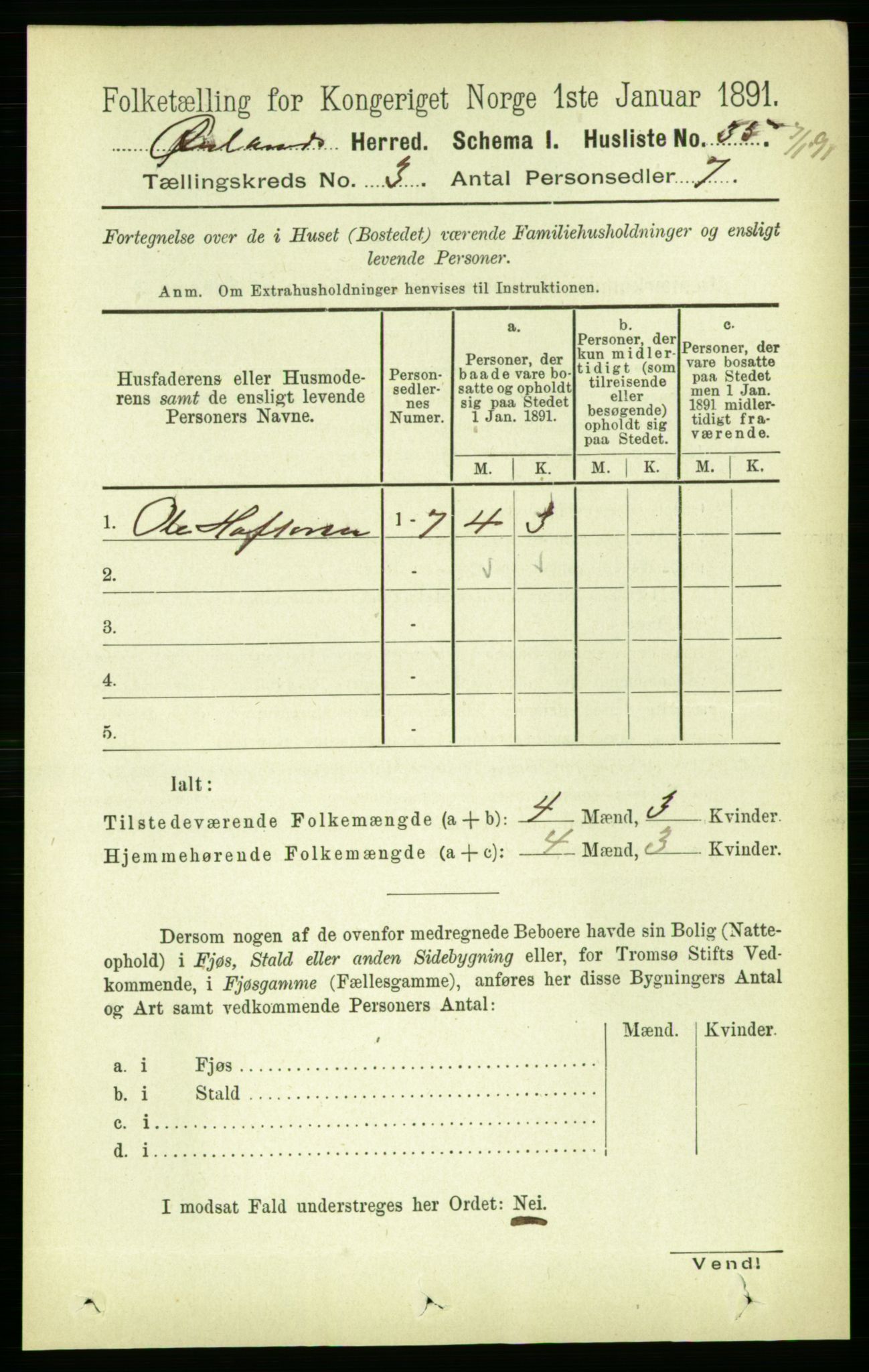 RA, 1891 census for 1621 Ørland, 1891, p. 959