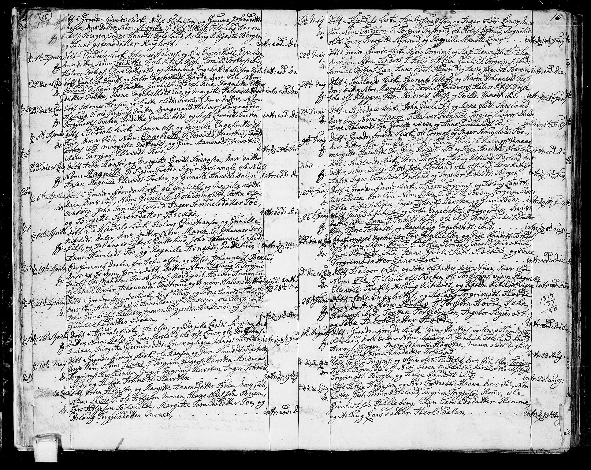 Hjartdal kirkebøker, AV/SAKO-A-270/F/Fa/L0005: Parish register (official) no. I 5, 1776-1801, p. 15-16