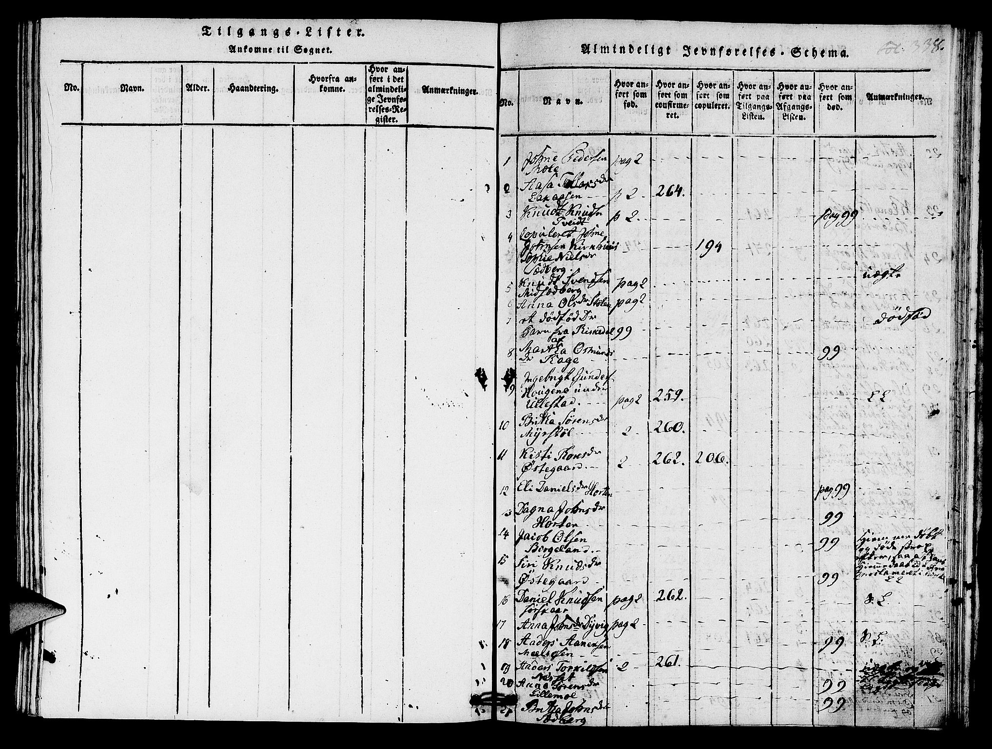 Hjelmeland sokneprestkontor, SAST/A-101843/01/IV/L0005: Parish register (official) no. A 5, 1816-1841, p. 338
