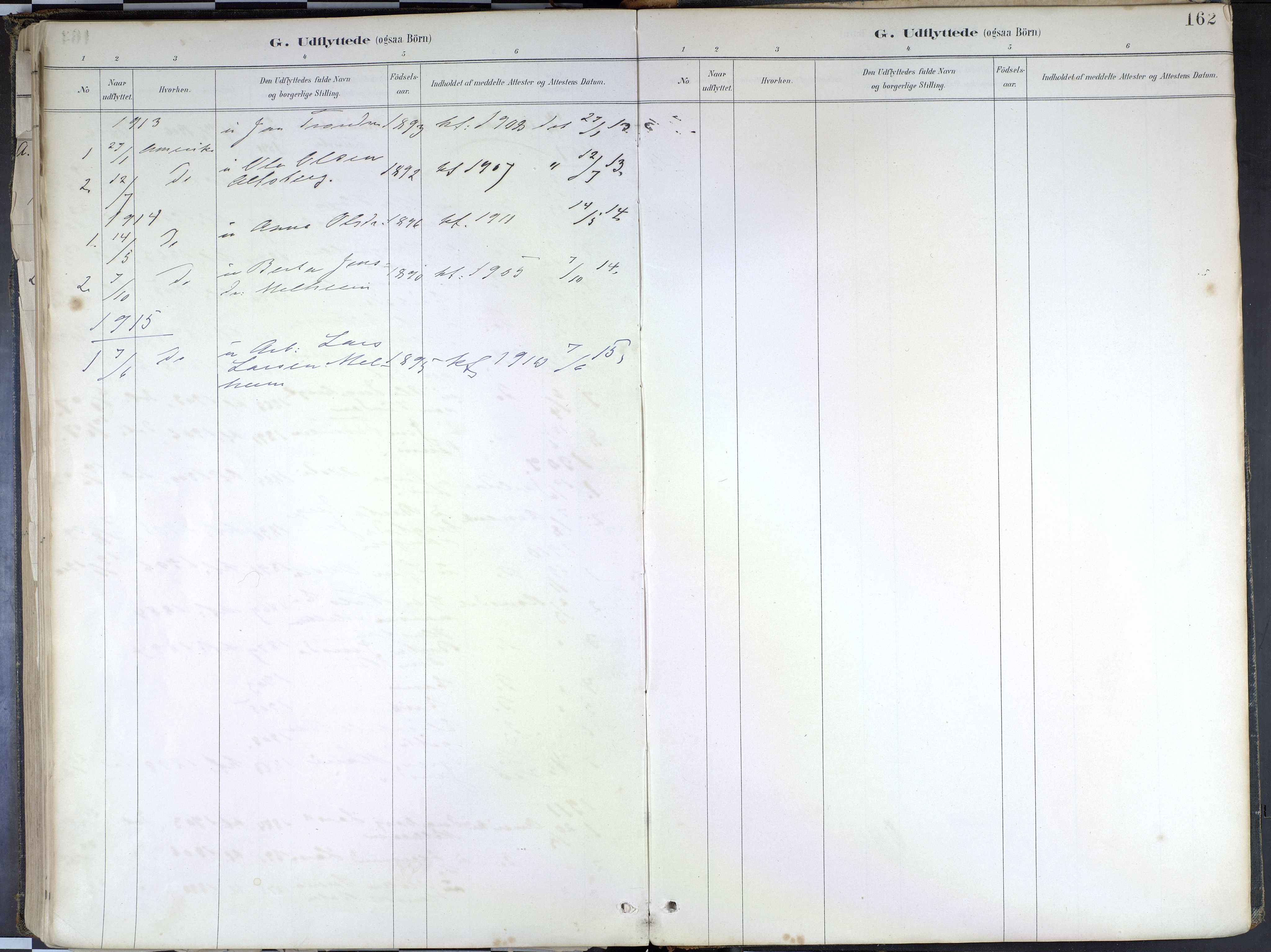 Hafslo sokneprestembete, SAB/A-80301/H/Haa/Haad/L0001: Parish register (official) no. D 1, 1886-1934, p. 162