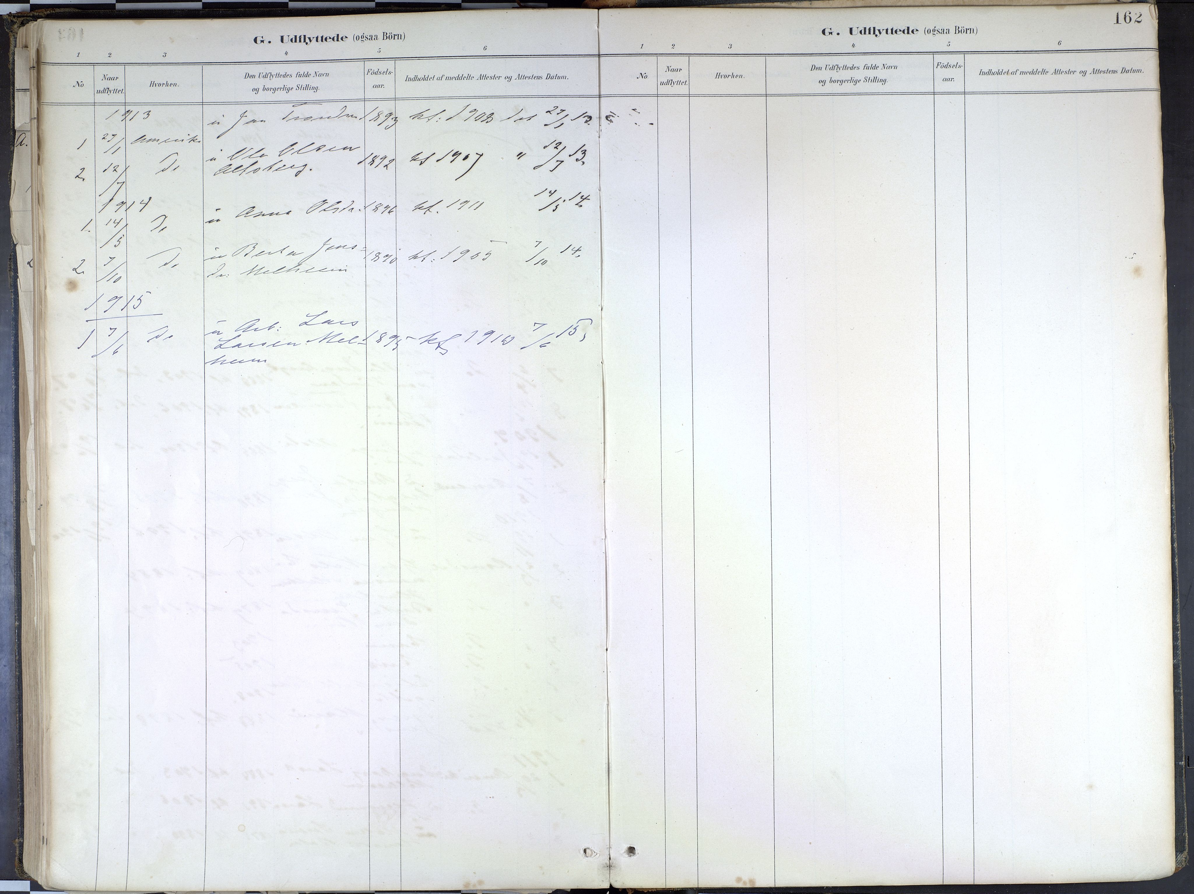 Hafslo sokneprestembete, AV/SAB-A-80301/H/Haa/Haad/L0001: Parish register (official) no. D 1, 1886-1934, p. 162